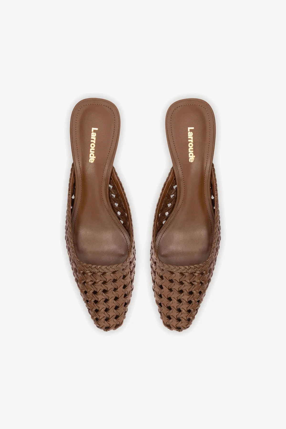 Amal Macrame Mule In Burnt Umber Leather