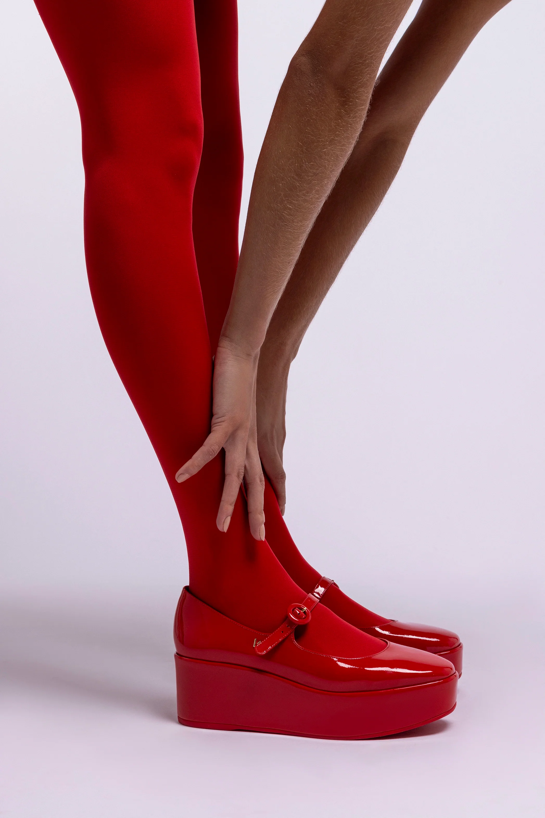 Blair Flatform In Scarlet Patent Leather