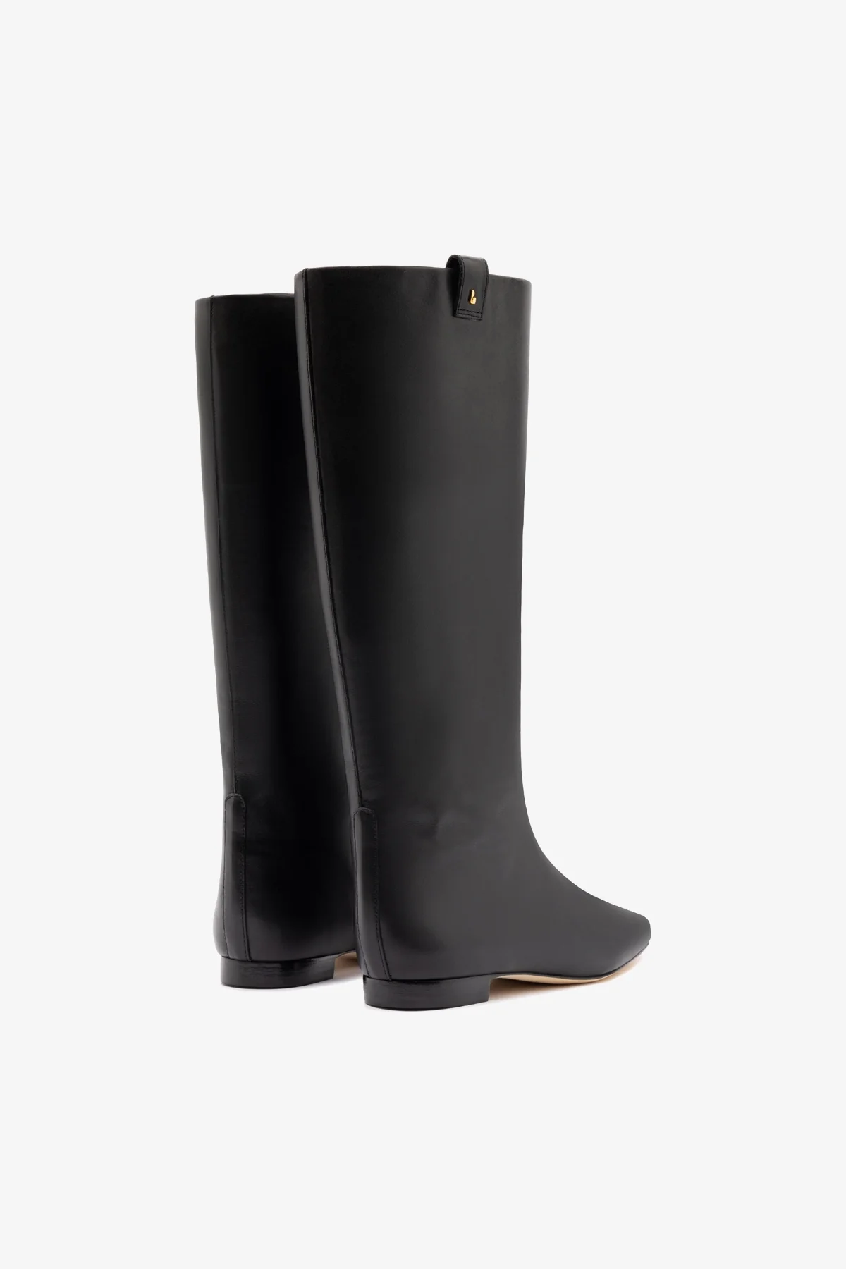 Alexis Flat Boot In Black Leather