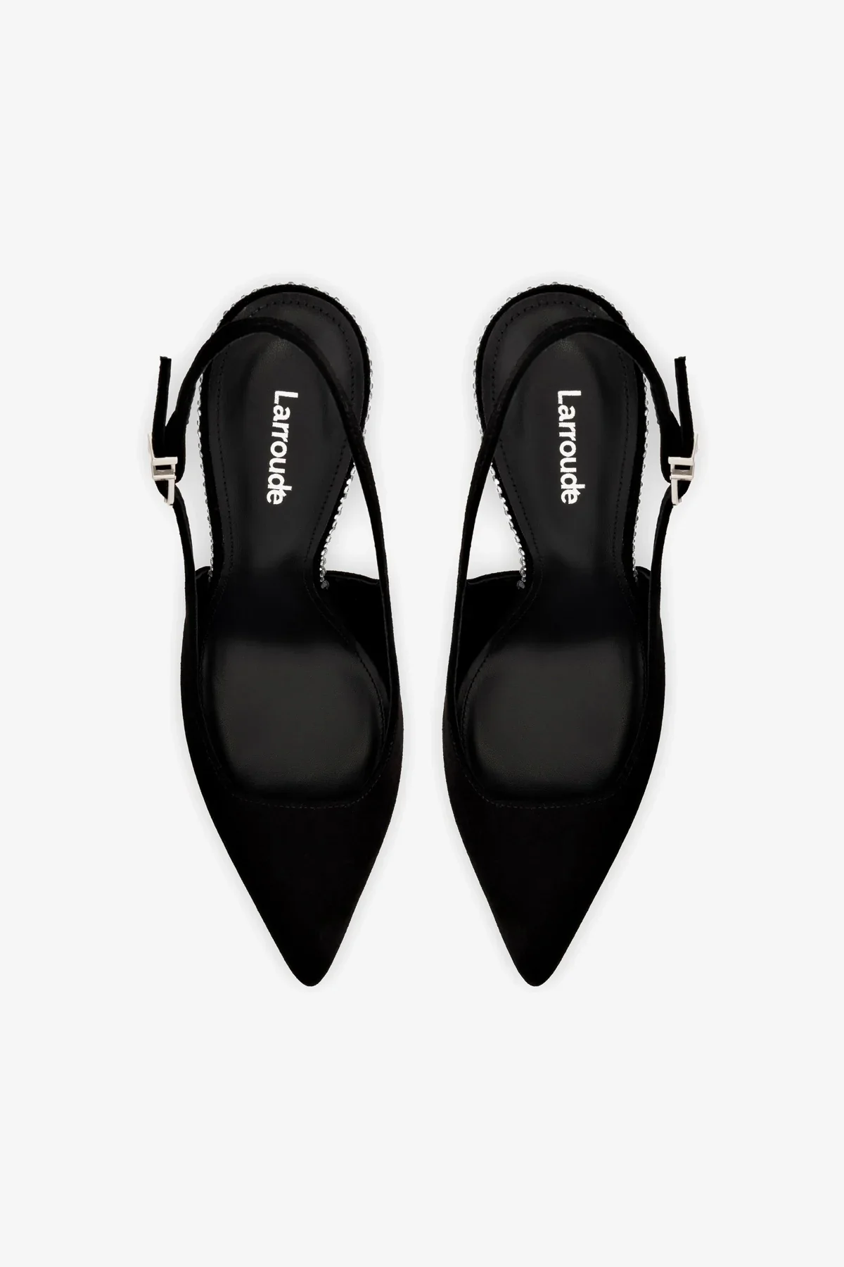 Kaitlan Crystal Pump In Black Suede