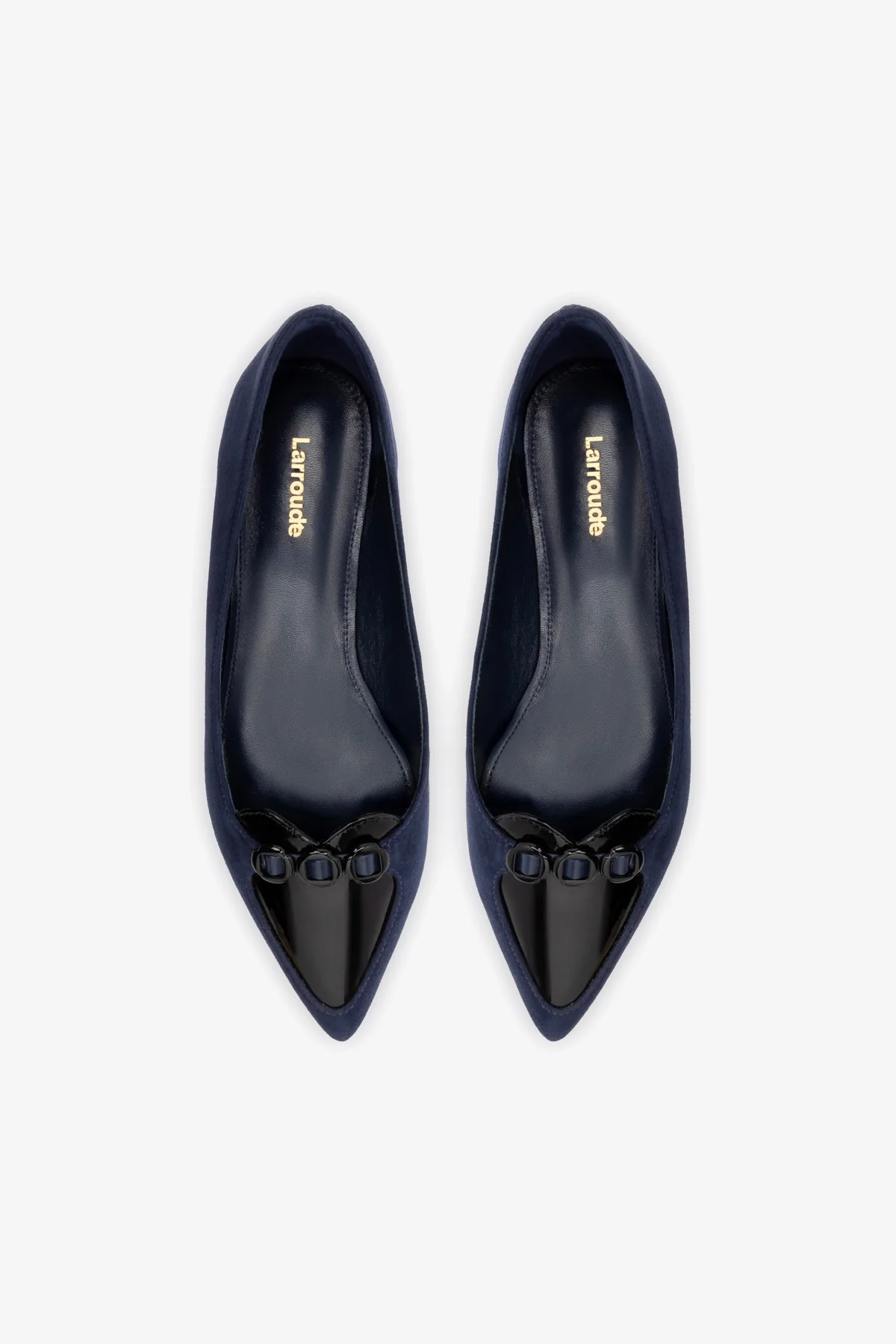 Audrey Flat In Navy Suede