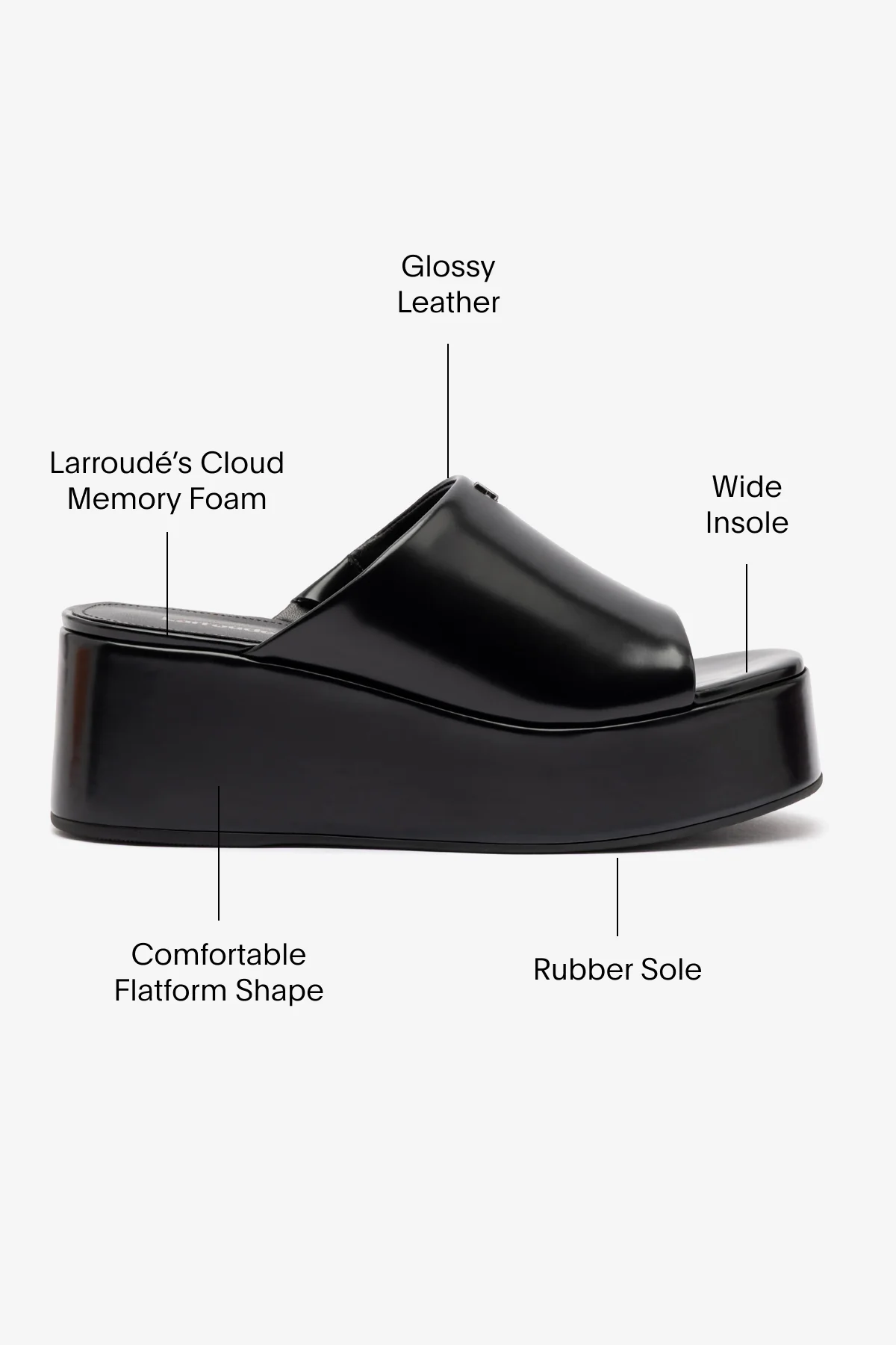 Charli Box Mule In Black Leather