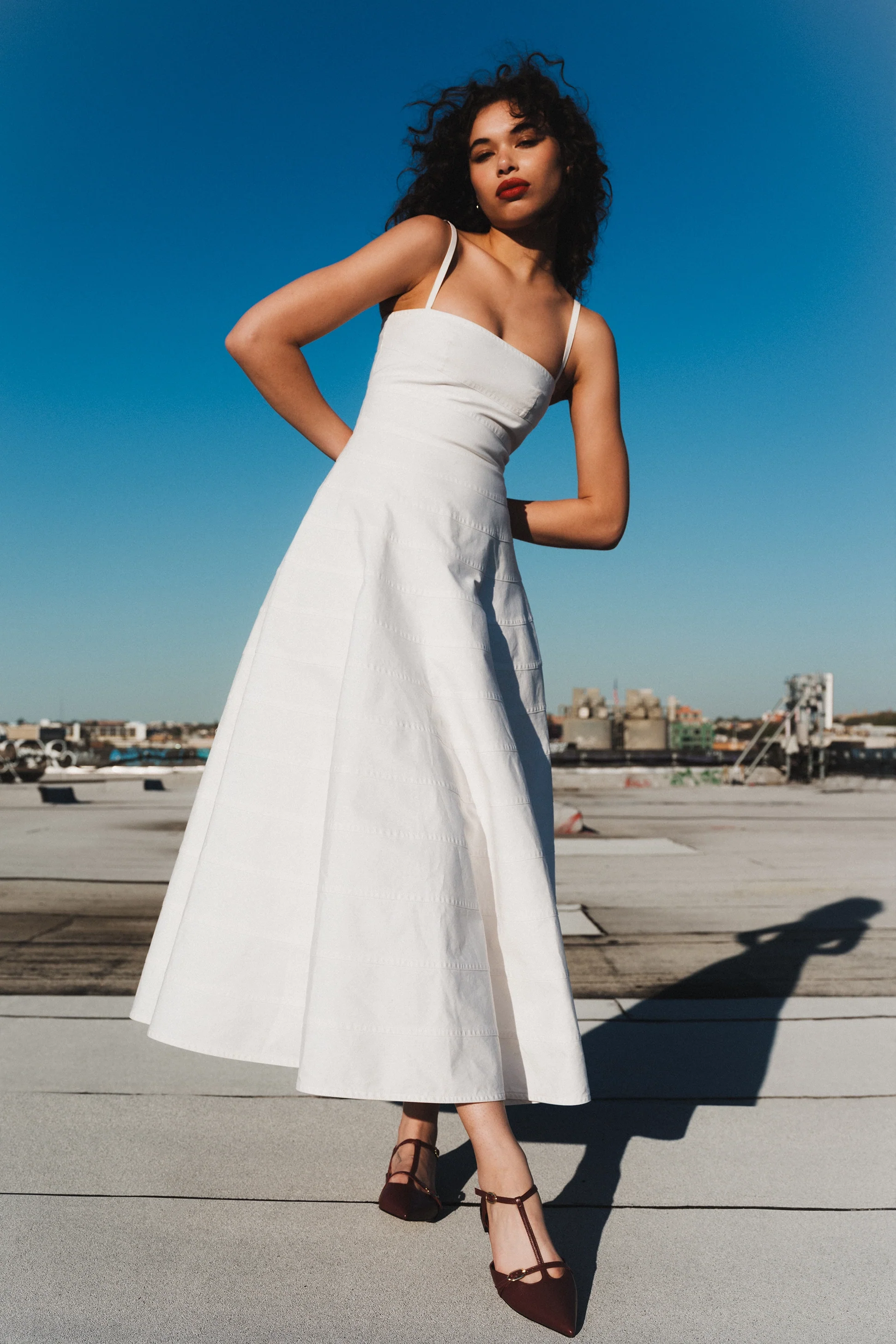 Grace Flat In Burgundy Leather