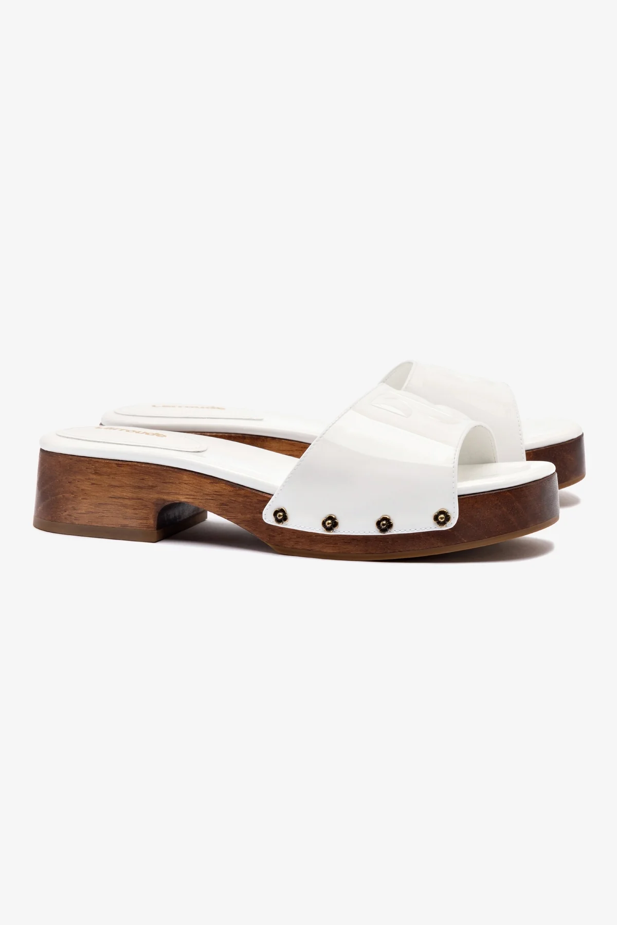 Zuzi Mule In White Patent Leather