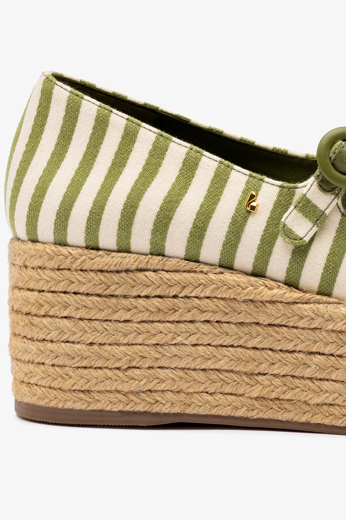 Blair Flatform In Seaweed Striped Fabric