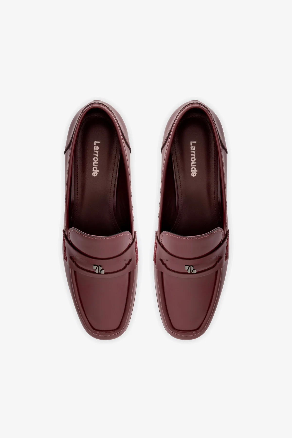 Suki Flatform Loafer In Burgundy Box Leather