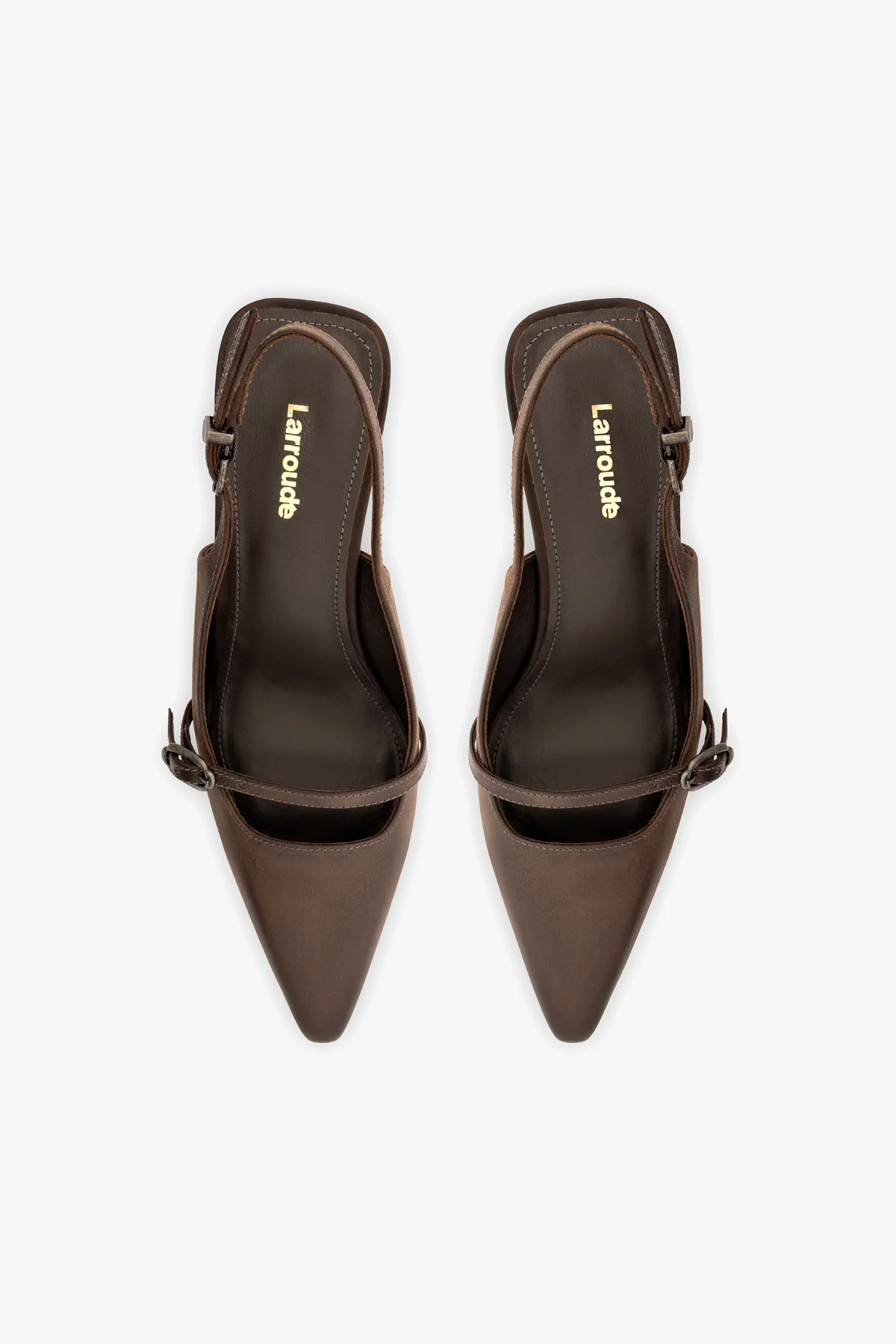 Ines Pump In Brown Shadow Leather
