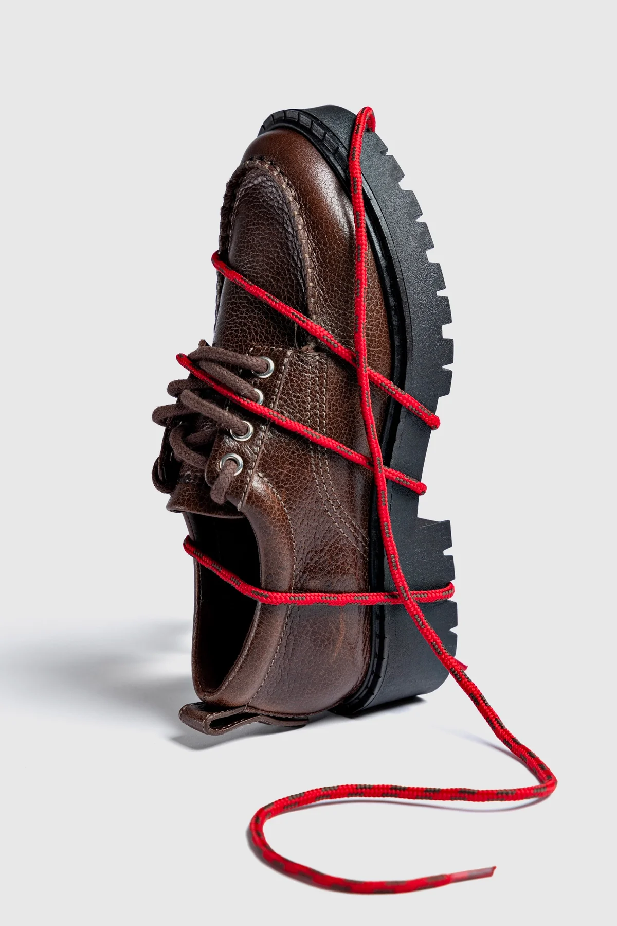 London Lace Up Loafer In Brown Leather