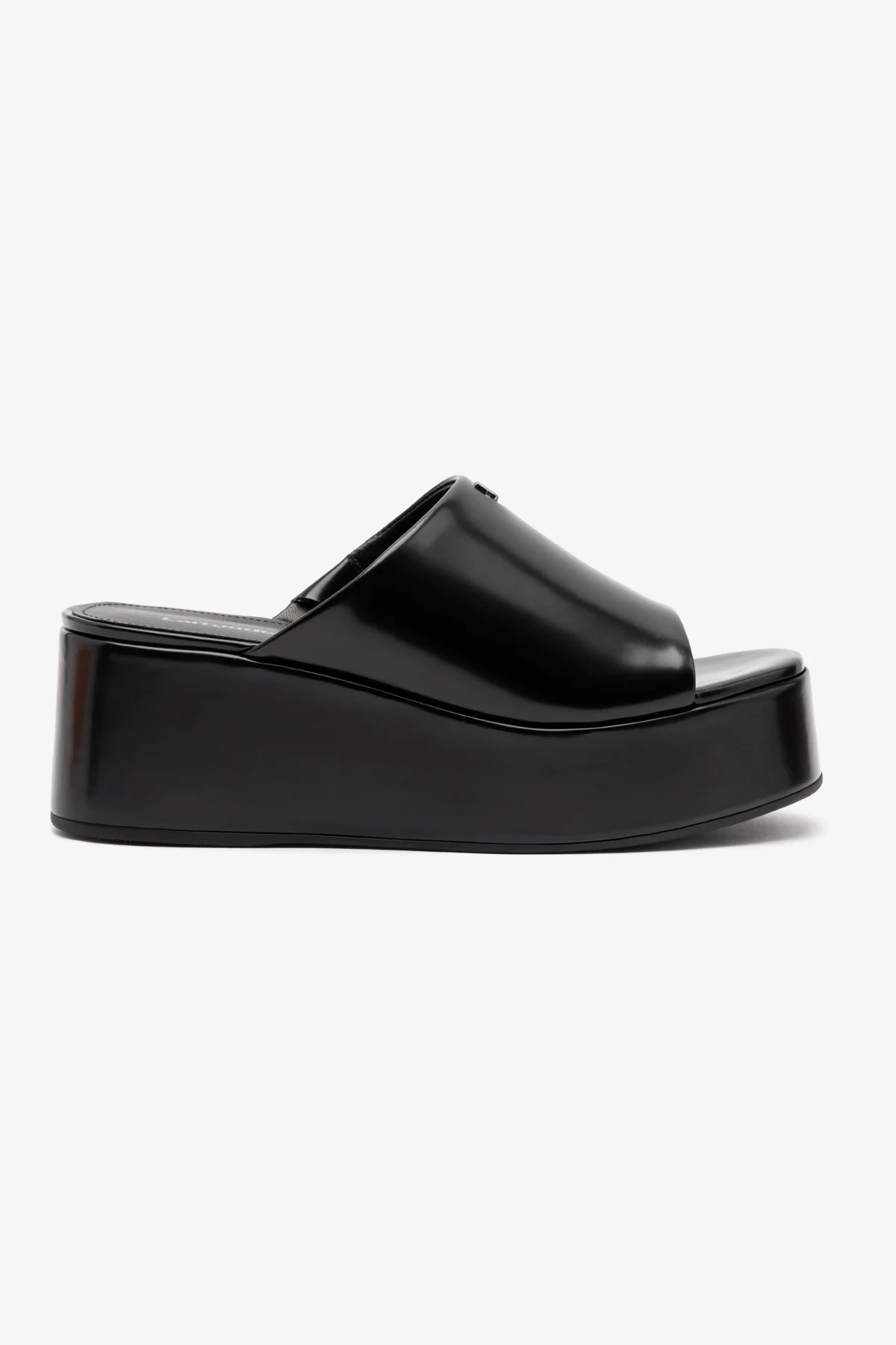 Charli Box Mule In Black Leather