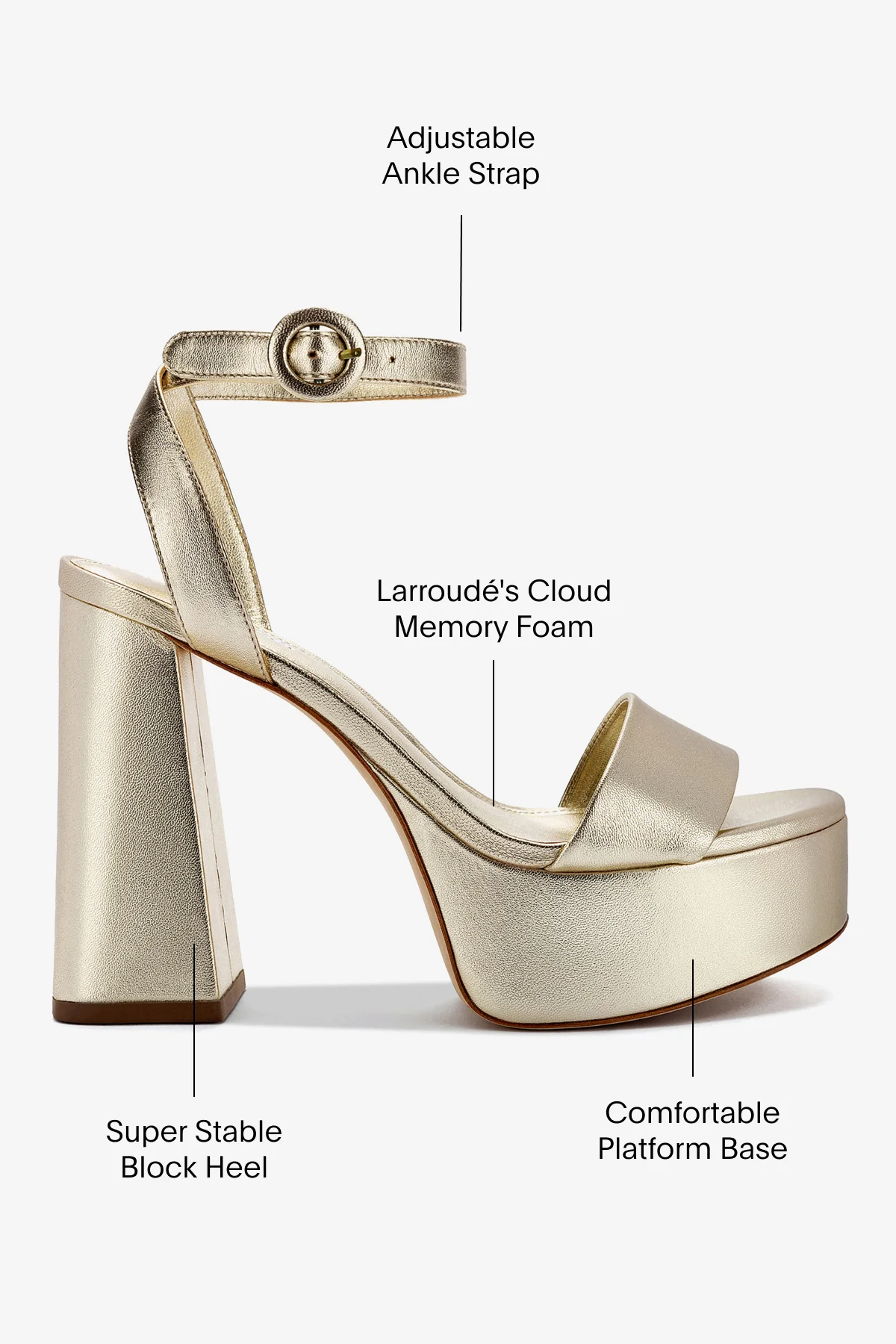 Dolly Sandal In Gold Metallic Leather