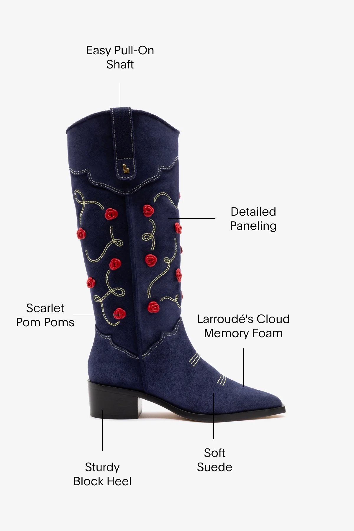 Paloma Boot In Navy Suede