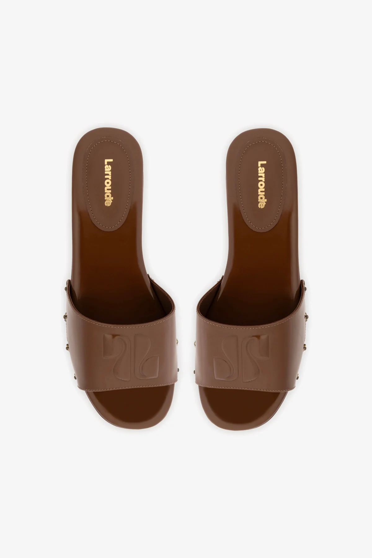 Zuzi Mule In Burnt Umber Patent Leather