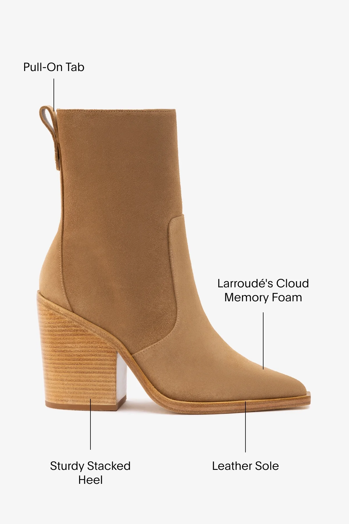James Bootie In Peanut Suede