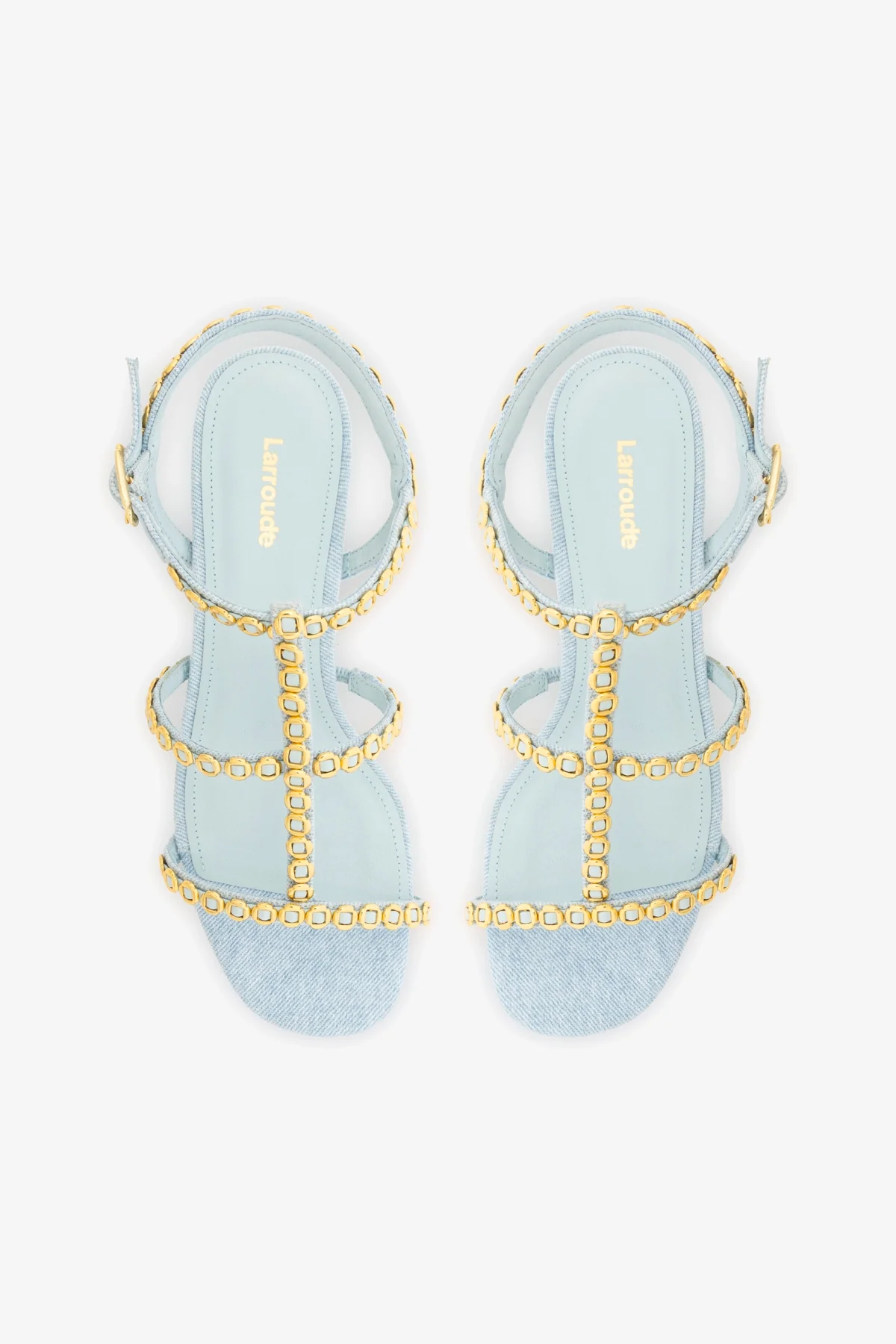 Milanina Block Sandal In Maya Denim