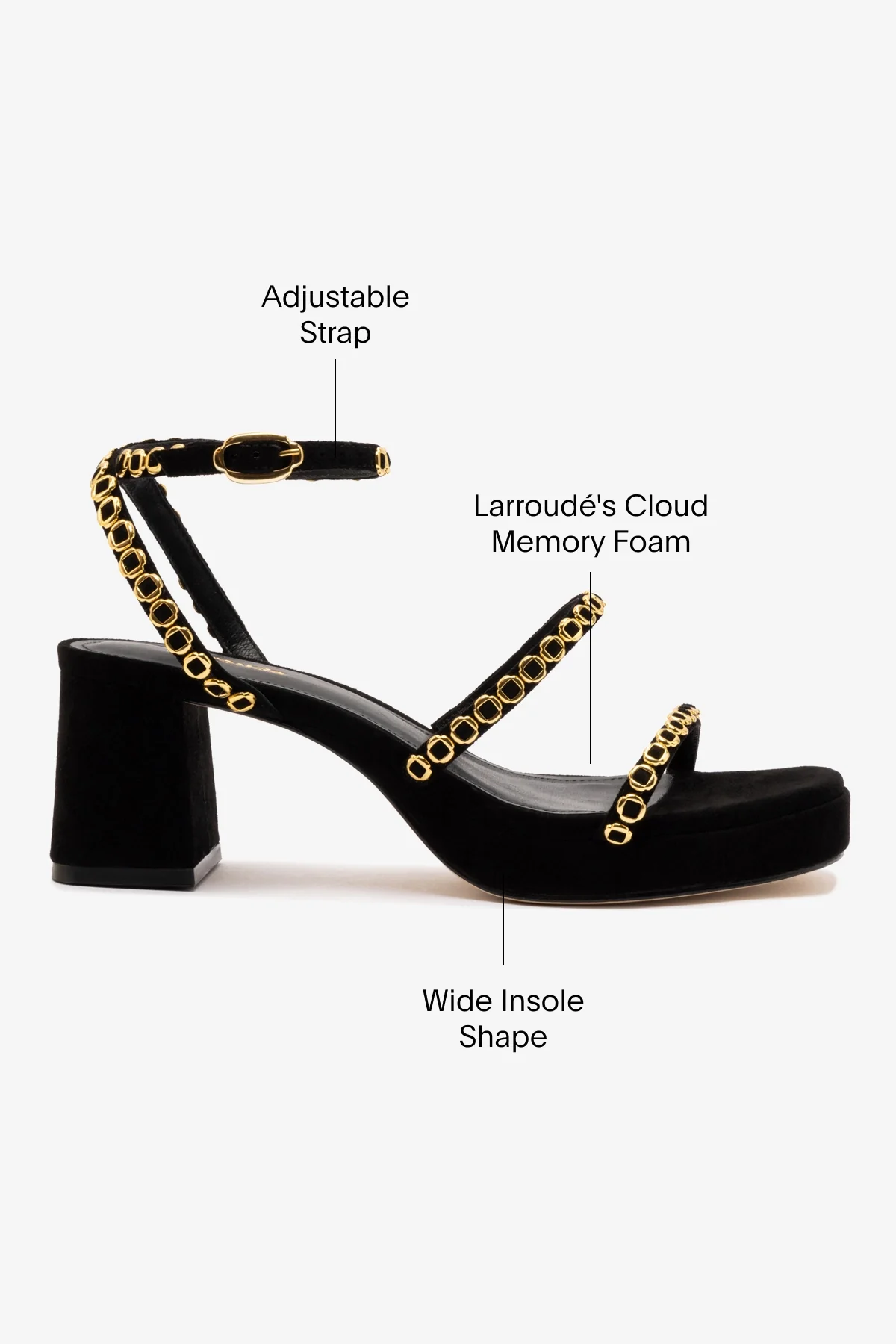 Gio Milanina Sandal In Black Suede