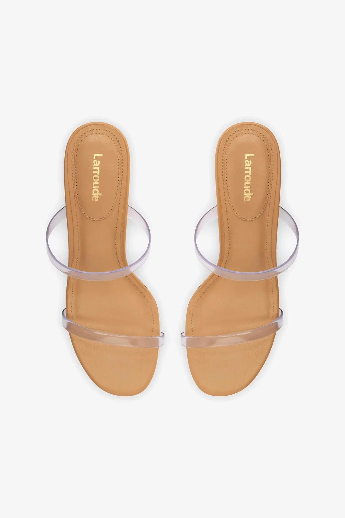 Dew Drop Mule In Tan Leather and Vinyl