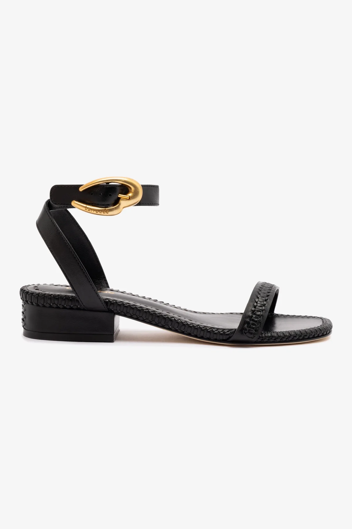 Verona Flat Sandal In Black Leather