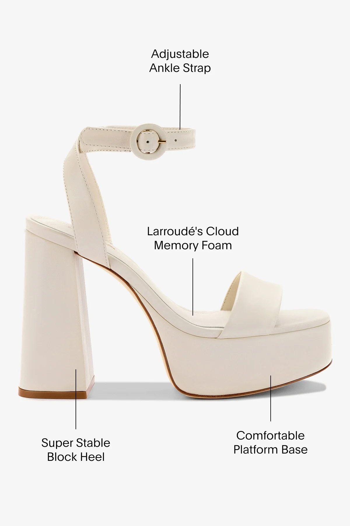 Dolly Sandal In Ivory Leather