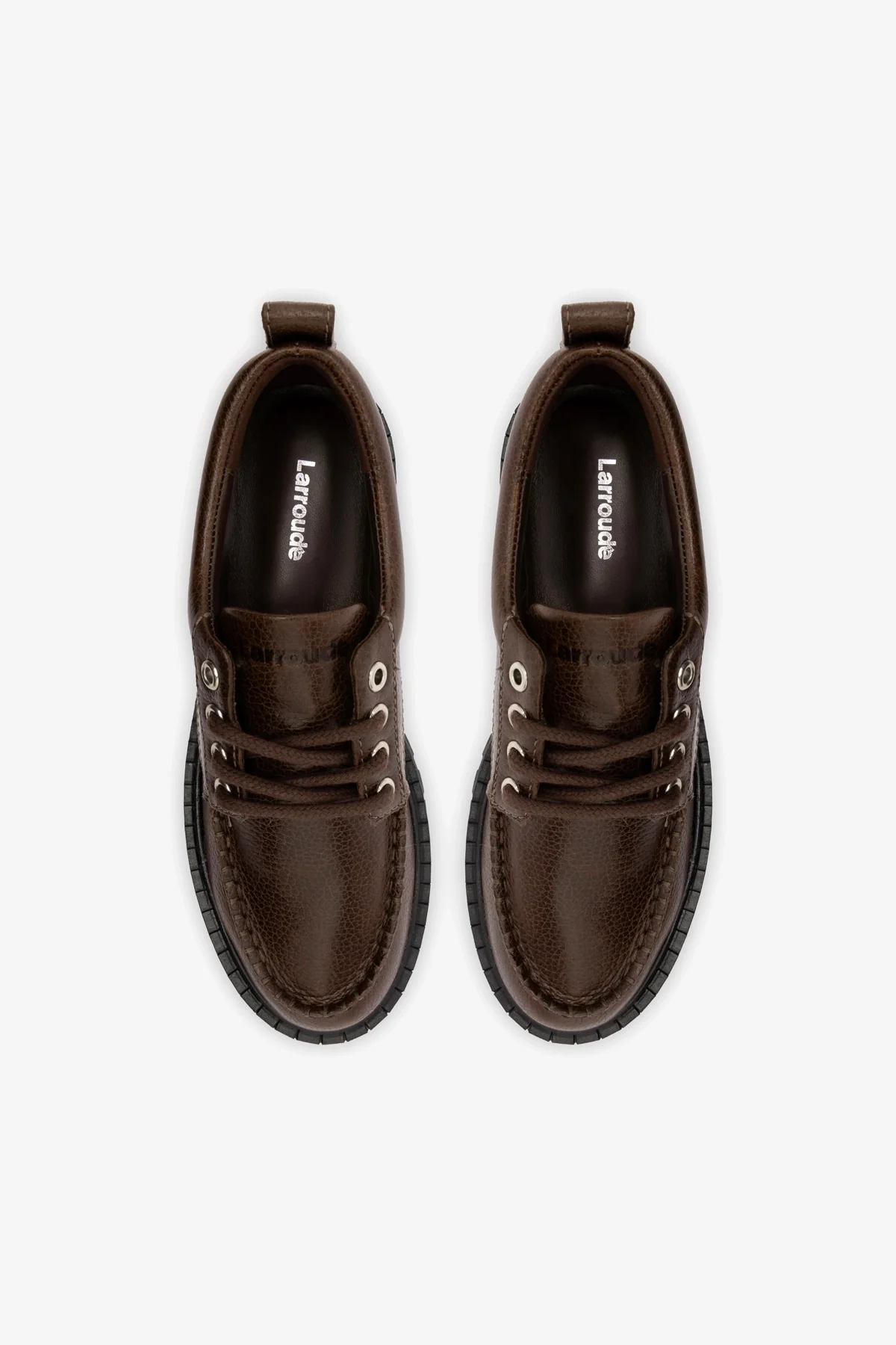 London Lace Up Loafer In Brown Leather