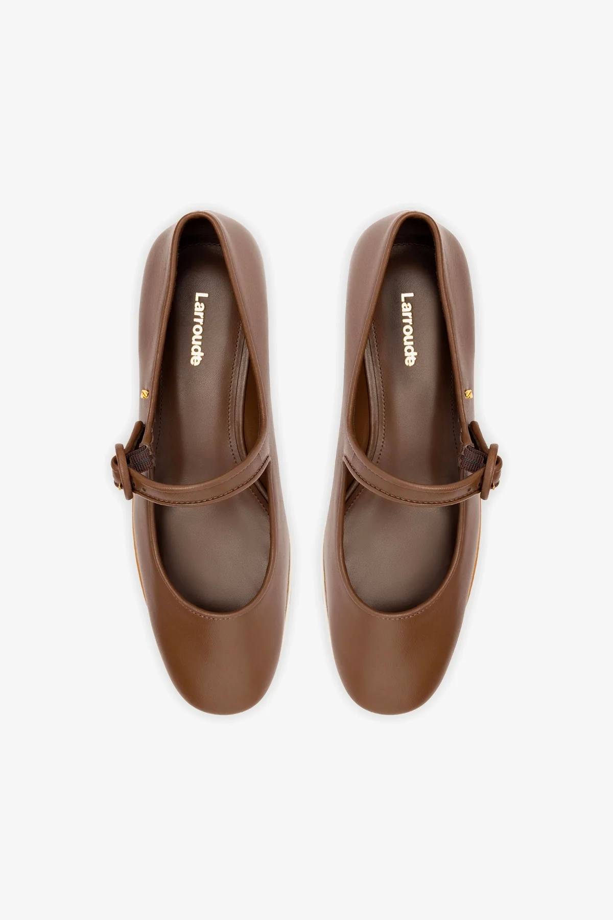 Blair Flatform In Burnt Umber, Biscuit and Ivory Leather