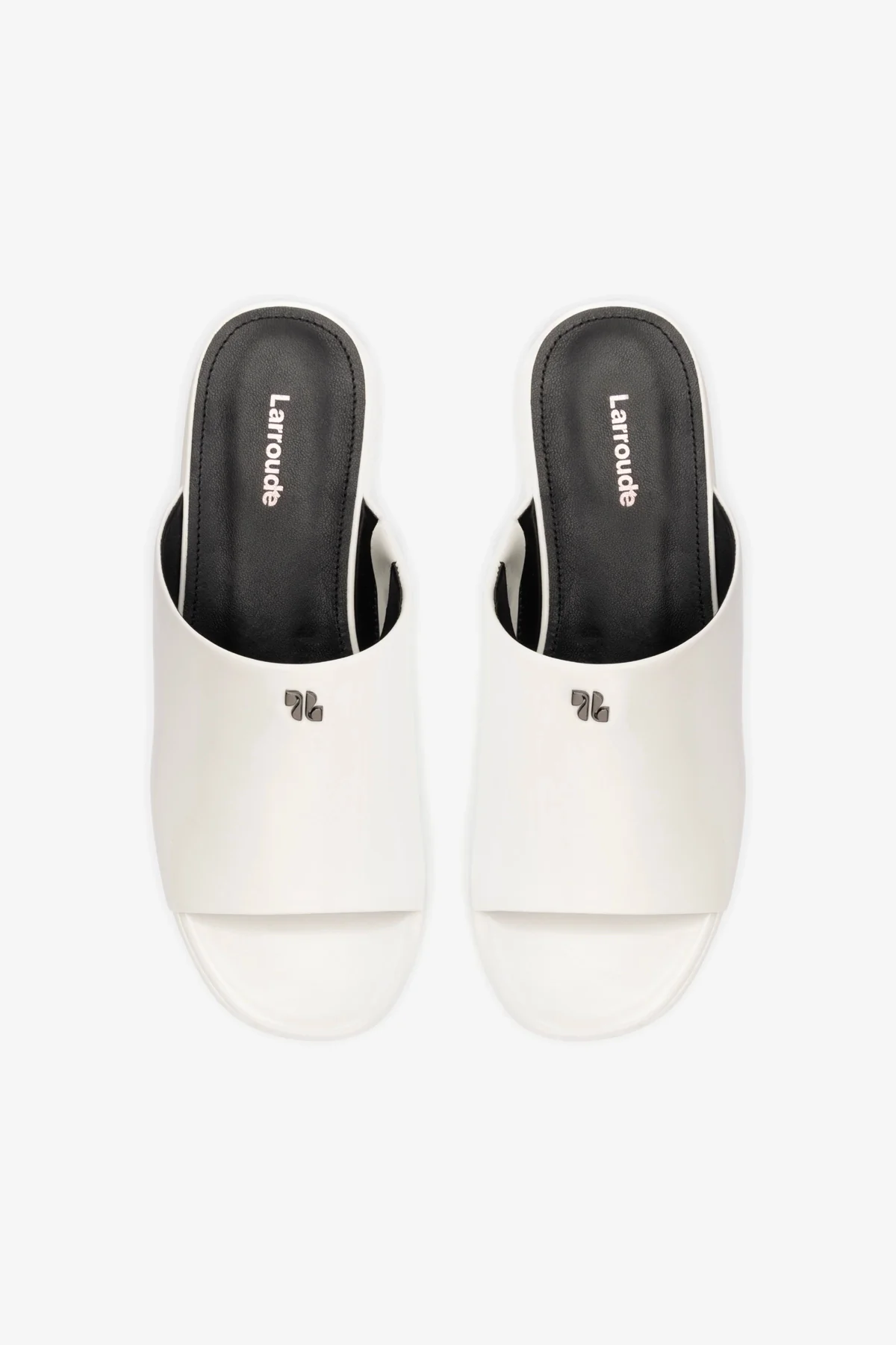 Charli Box Mule In White Leather