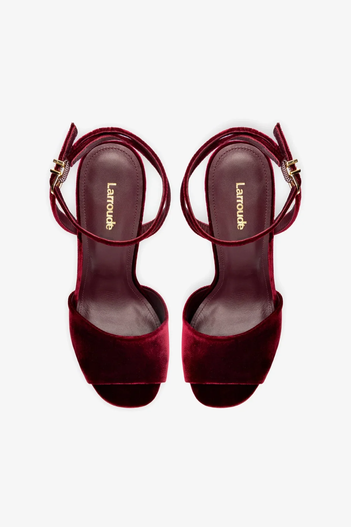 Yves Wedge In Wine Velvet