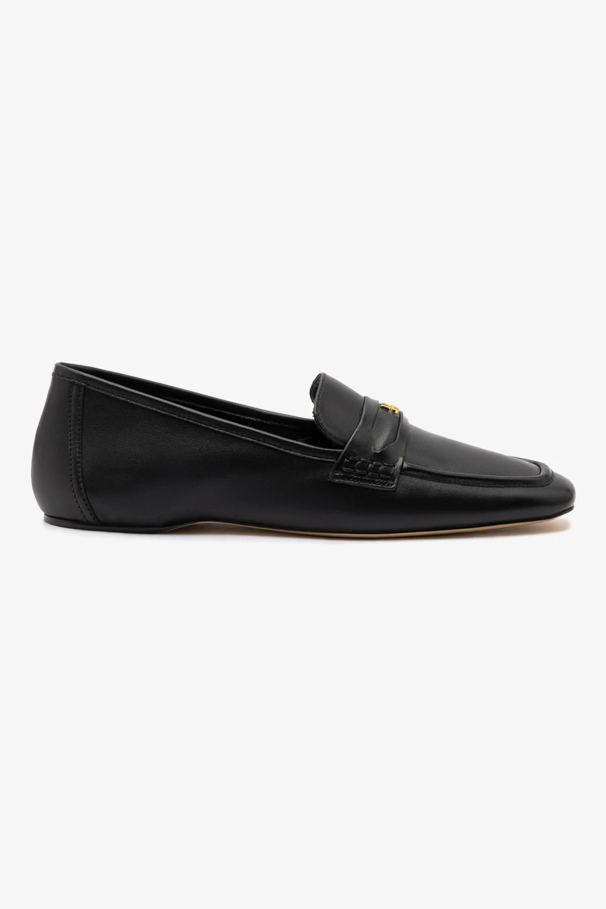 Suki Flat Loafer In Black Leather
