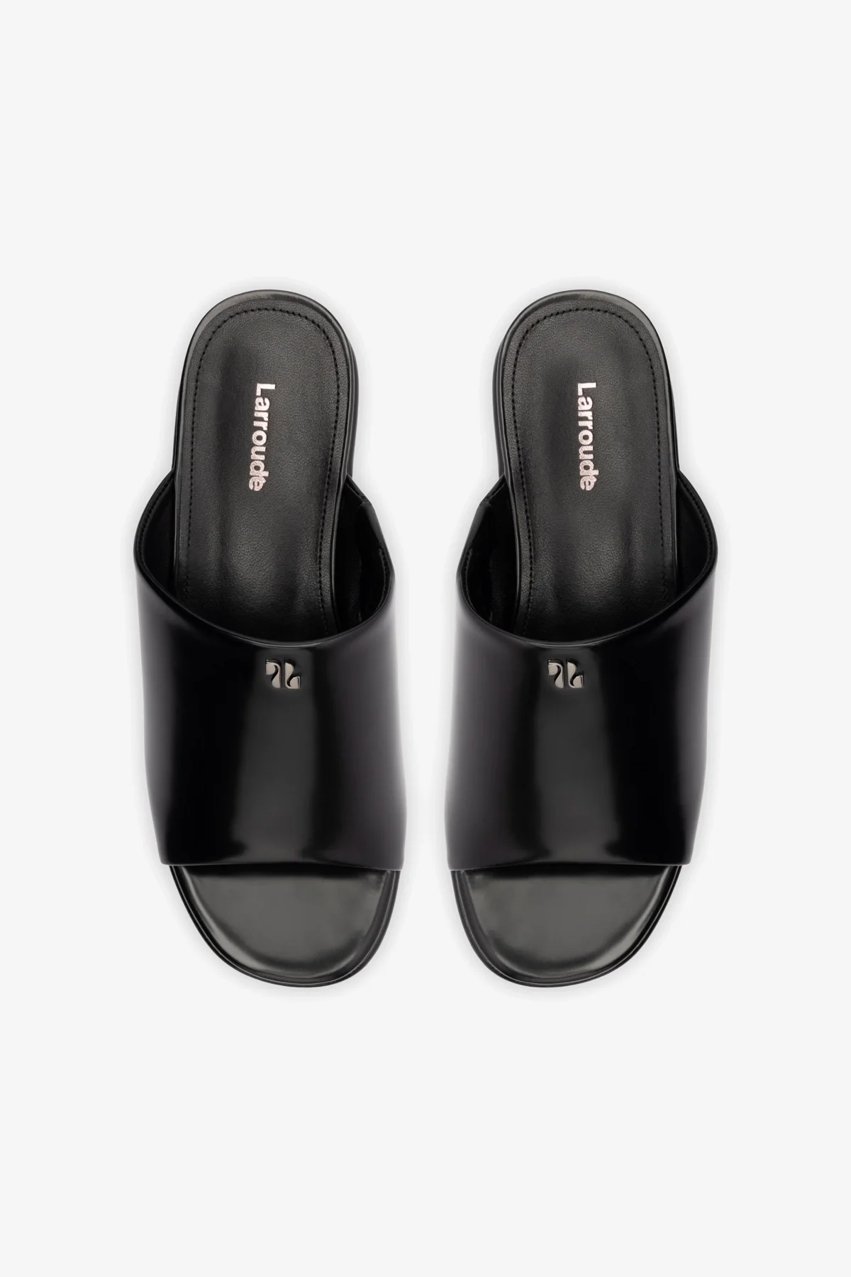 Charli Box Mule In Black Leather