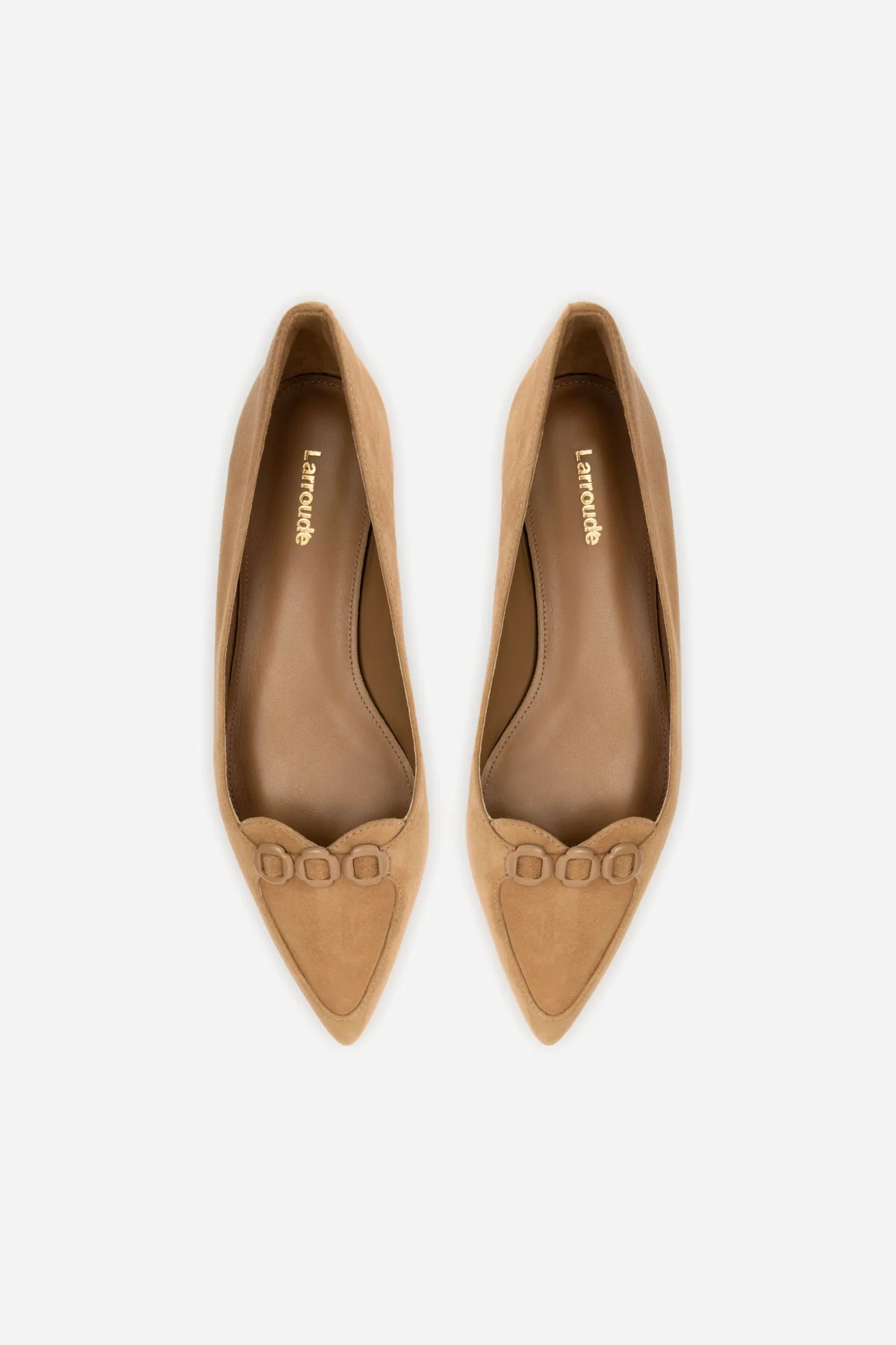 Audrey Flat In Hazelnut Suede