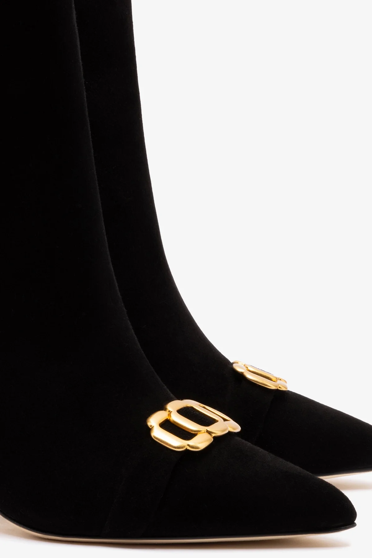 Mini Kate Boot In Black Suede and Daisy Accent