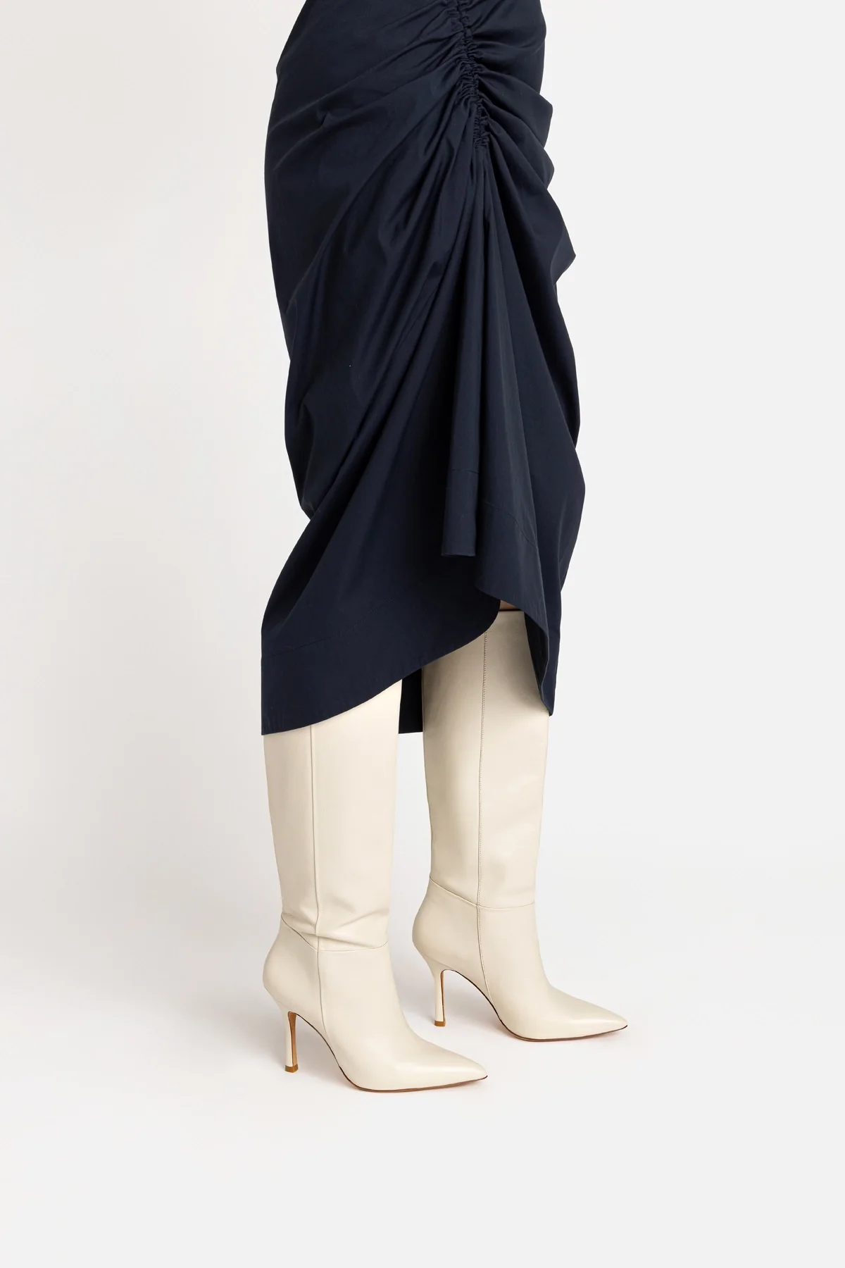 Kate Boot In Ivory Leather