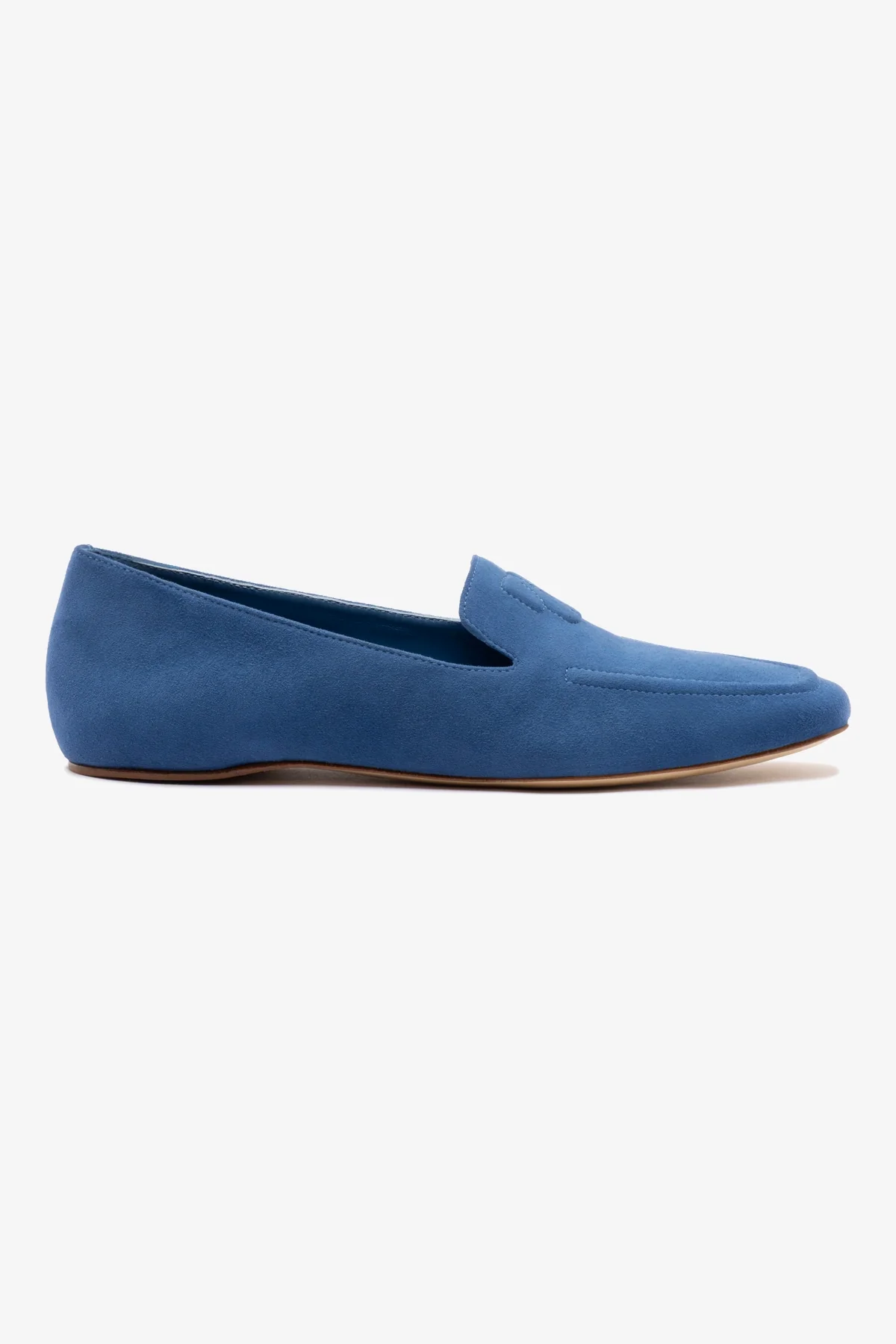 Penny Loafer In Blue Stoned Suede