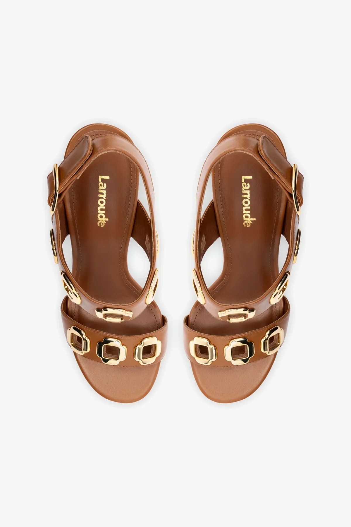 Milan Hi Sandal In Caramel Leather