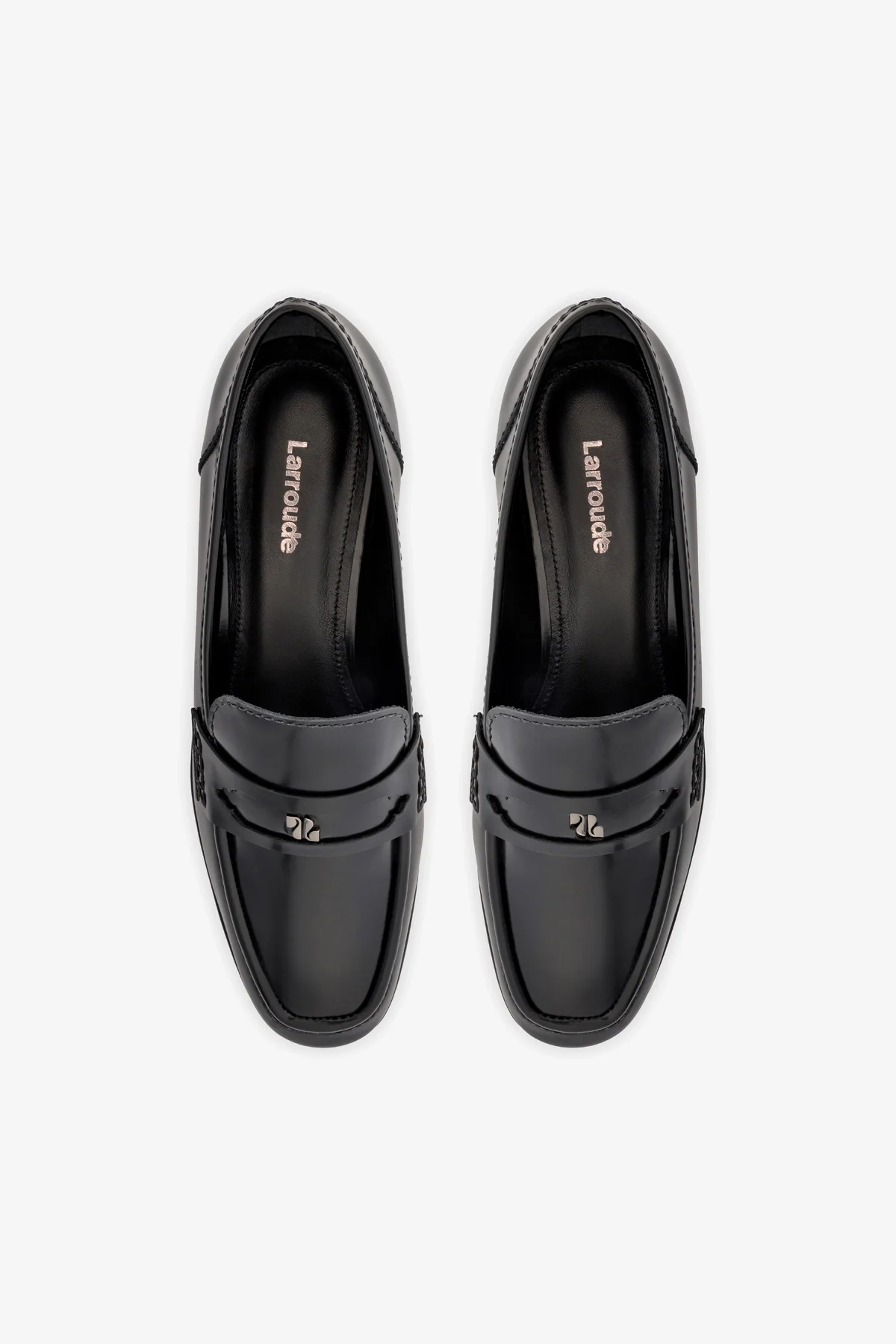 Suki Flatform Loafer In Black Box Leather