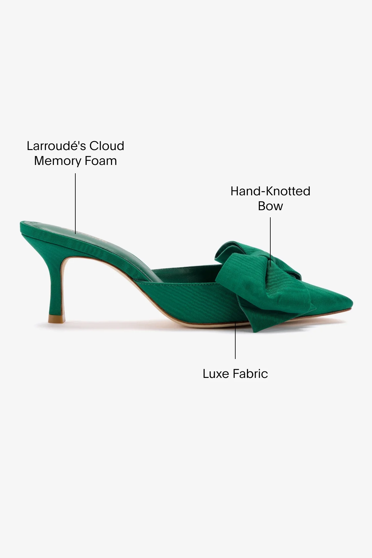 Mini Elle Pump In Emerald Fabric
