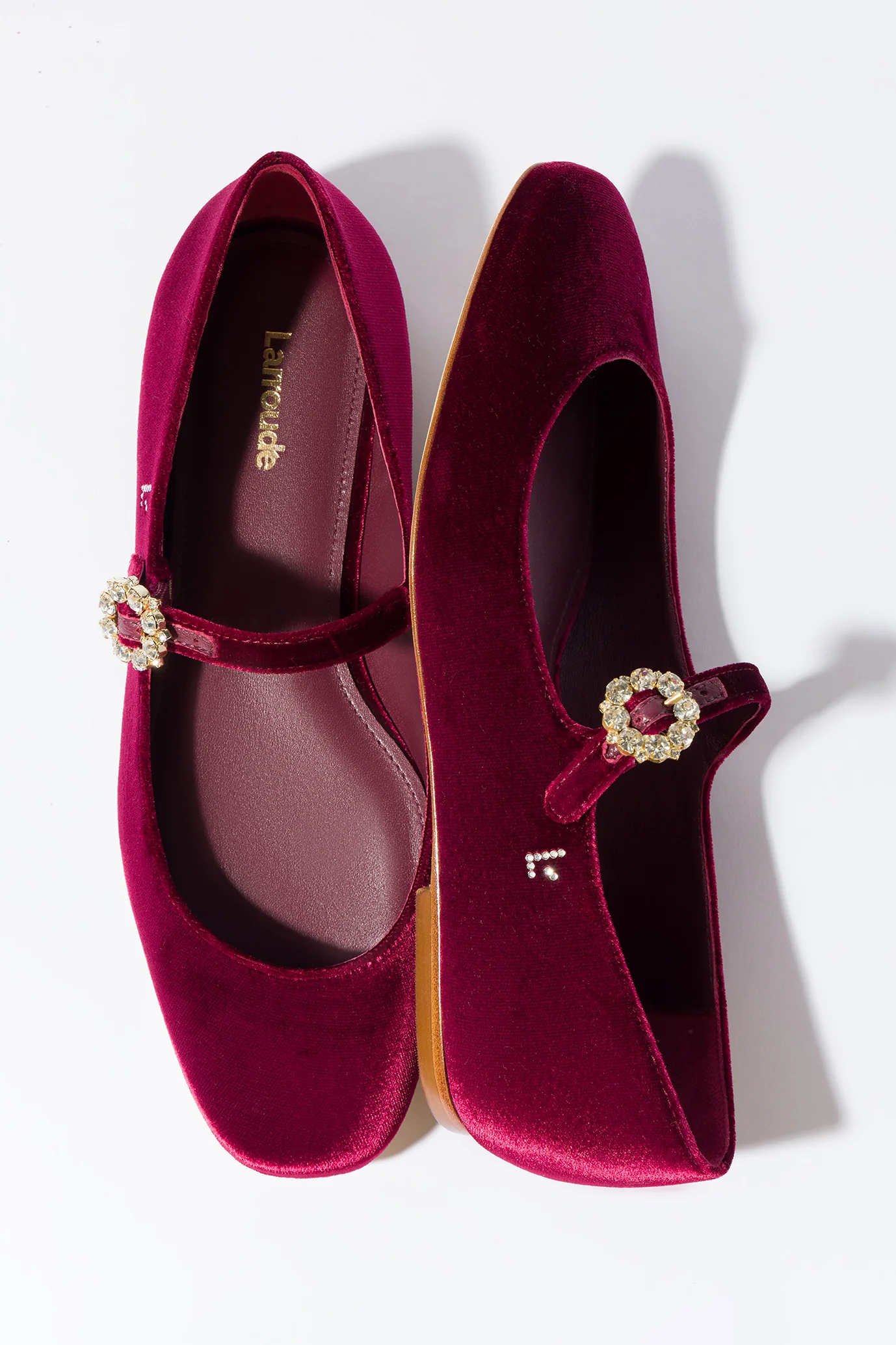 Blair Ballet Flat In Wine Velvet