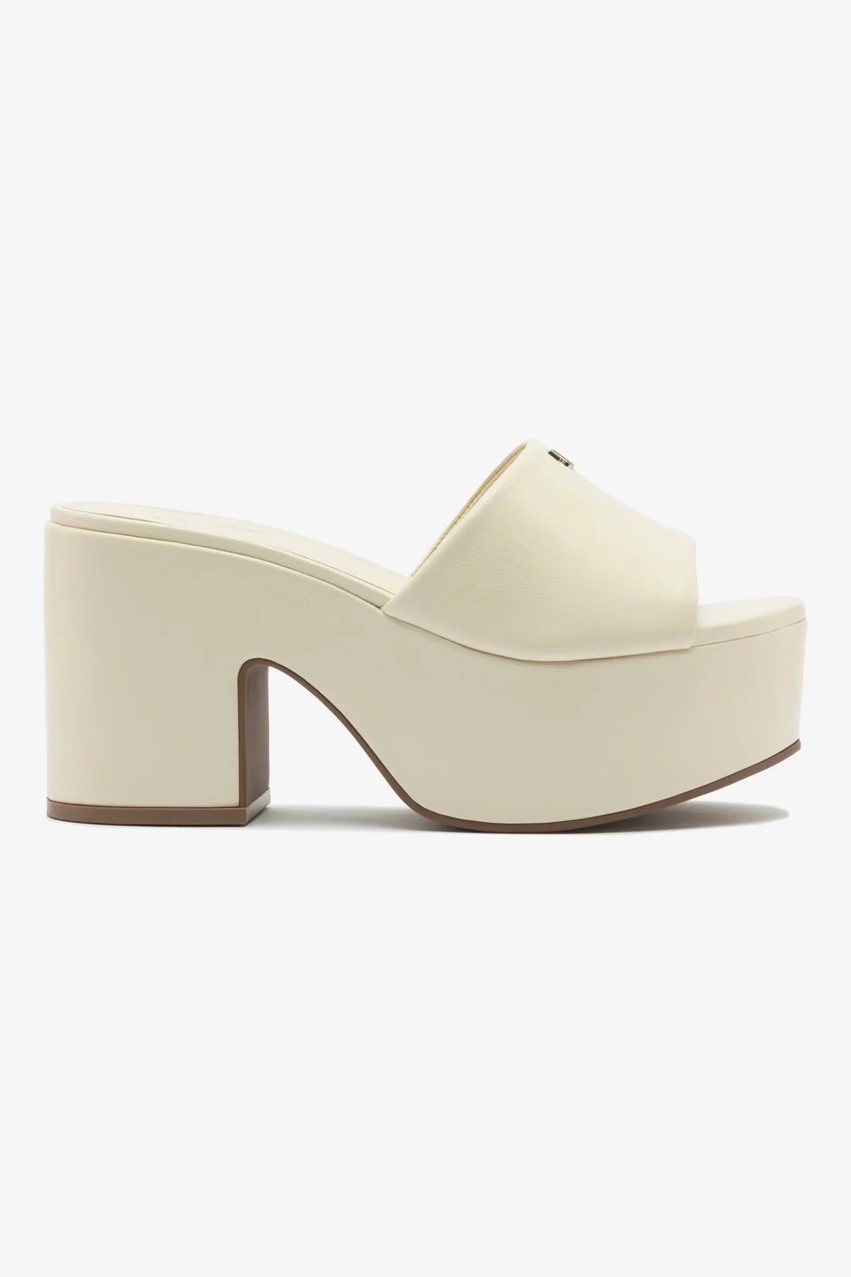 Miso Platform Mule In Ivory Leather