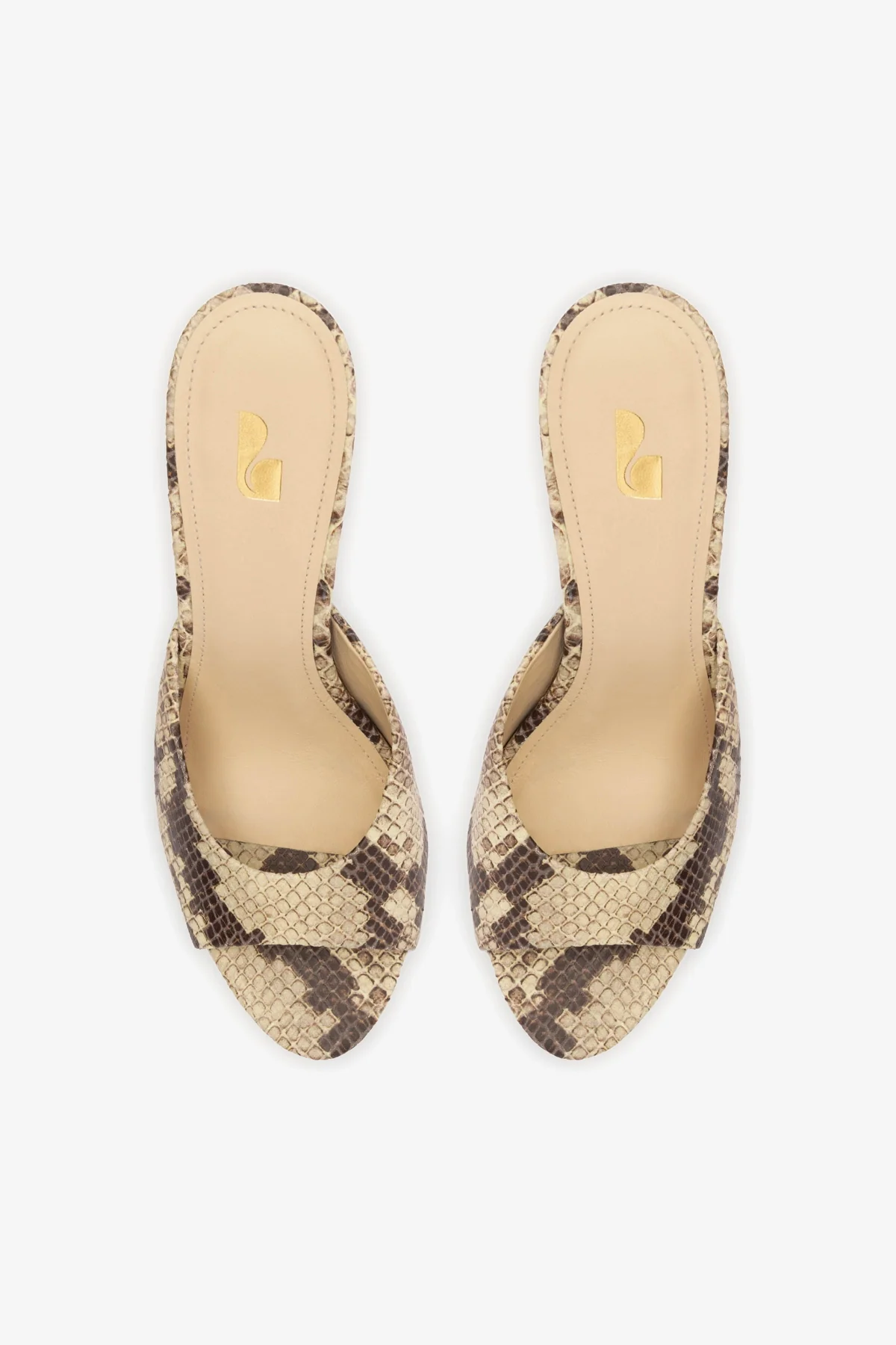 Jasmine Hi Mule In Snake Printed Neutral