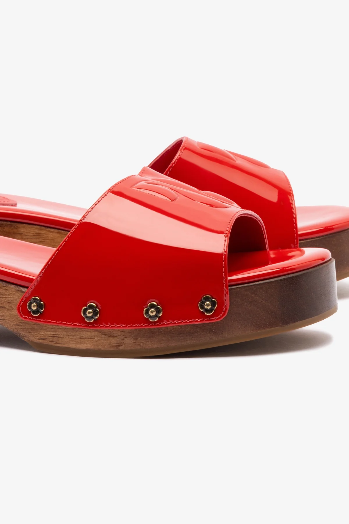 Zuzi Mule In Scarlet Patent Leather