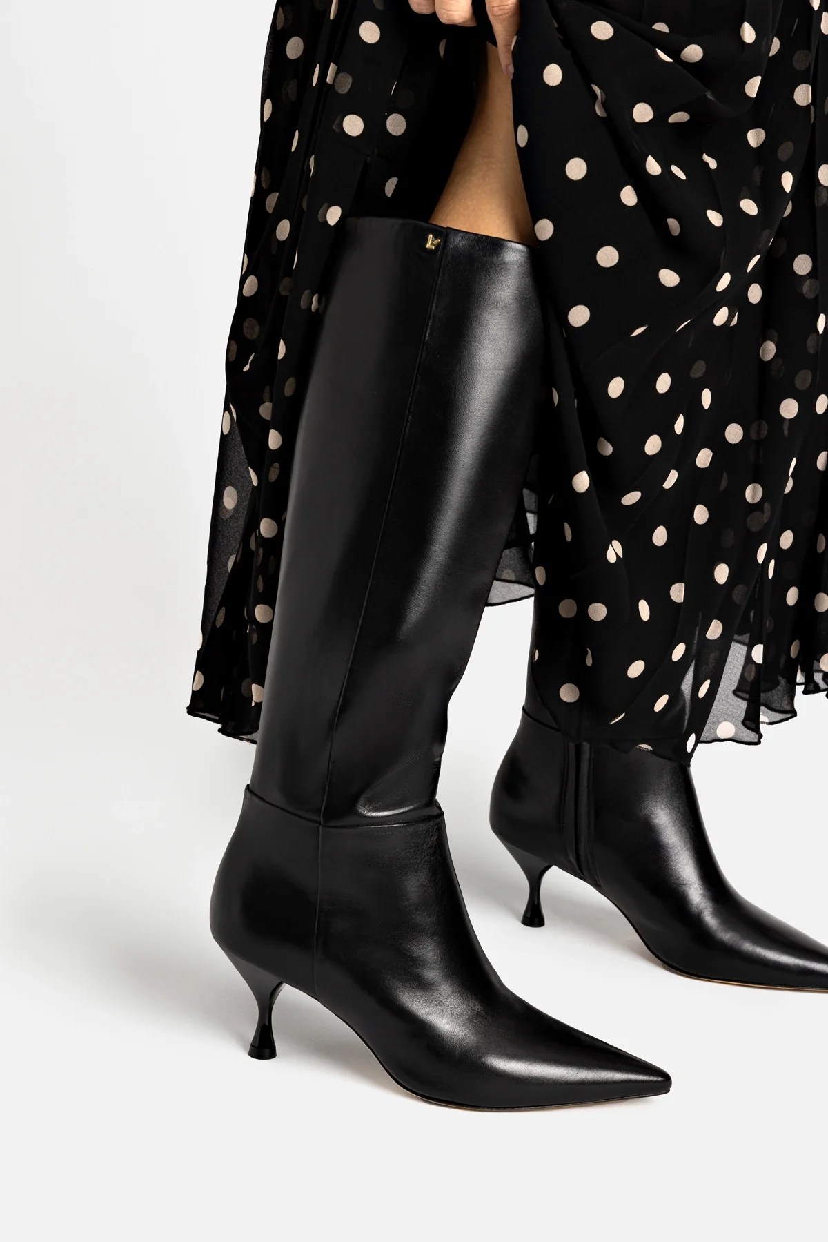 Kate Mid Boot In Black Leather