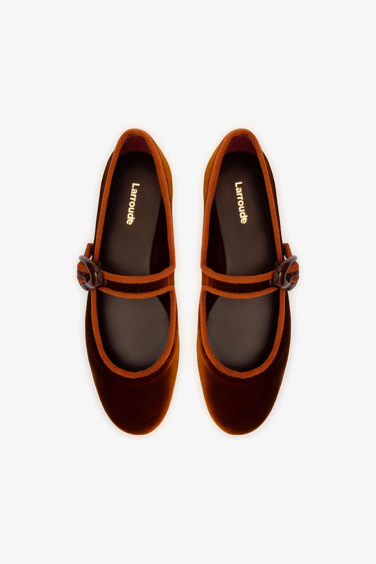 Verona Ballet Flat In Cuoio Velvet