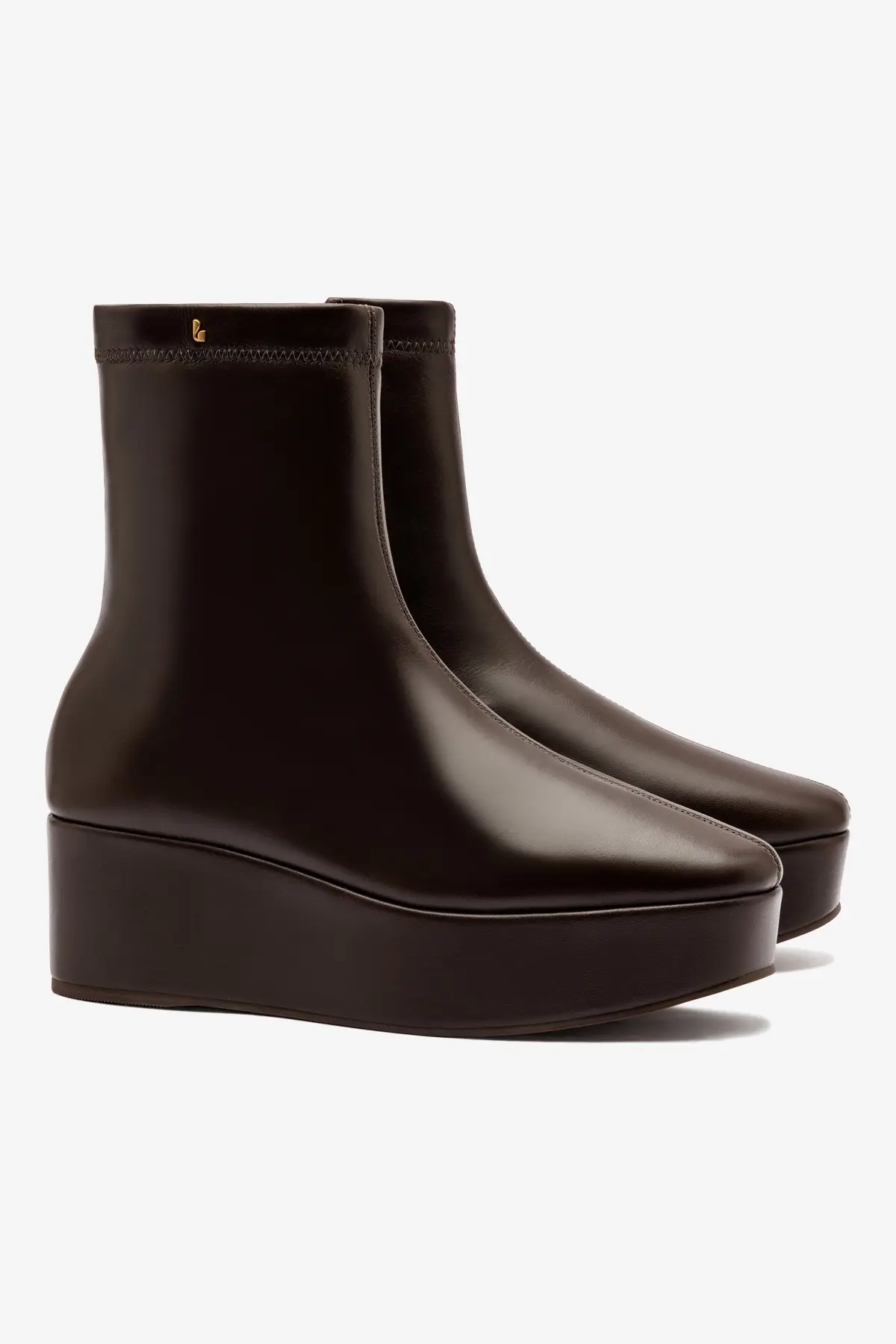 Dani Flatform Boot In Brown Leather