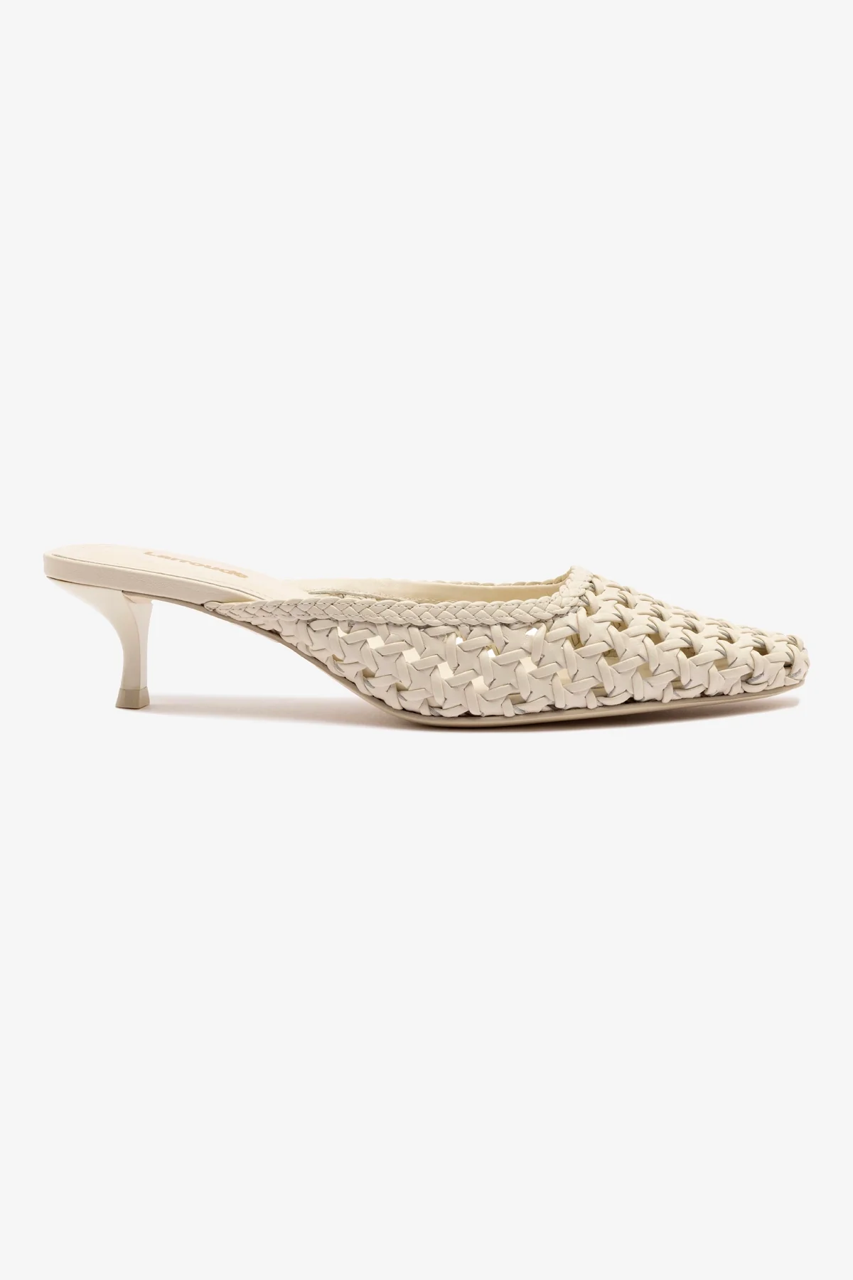 Amal Macrame Mule In Ivory Leather