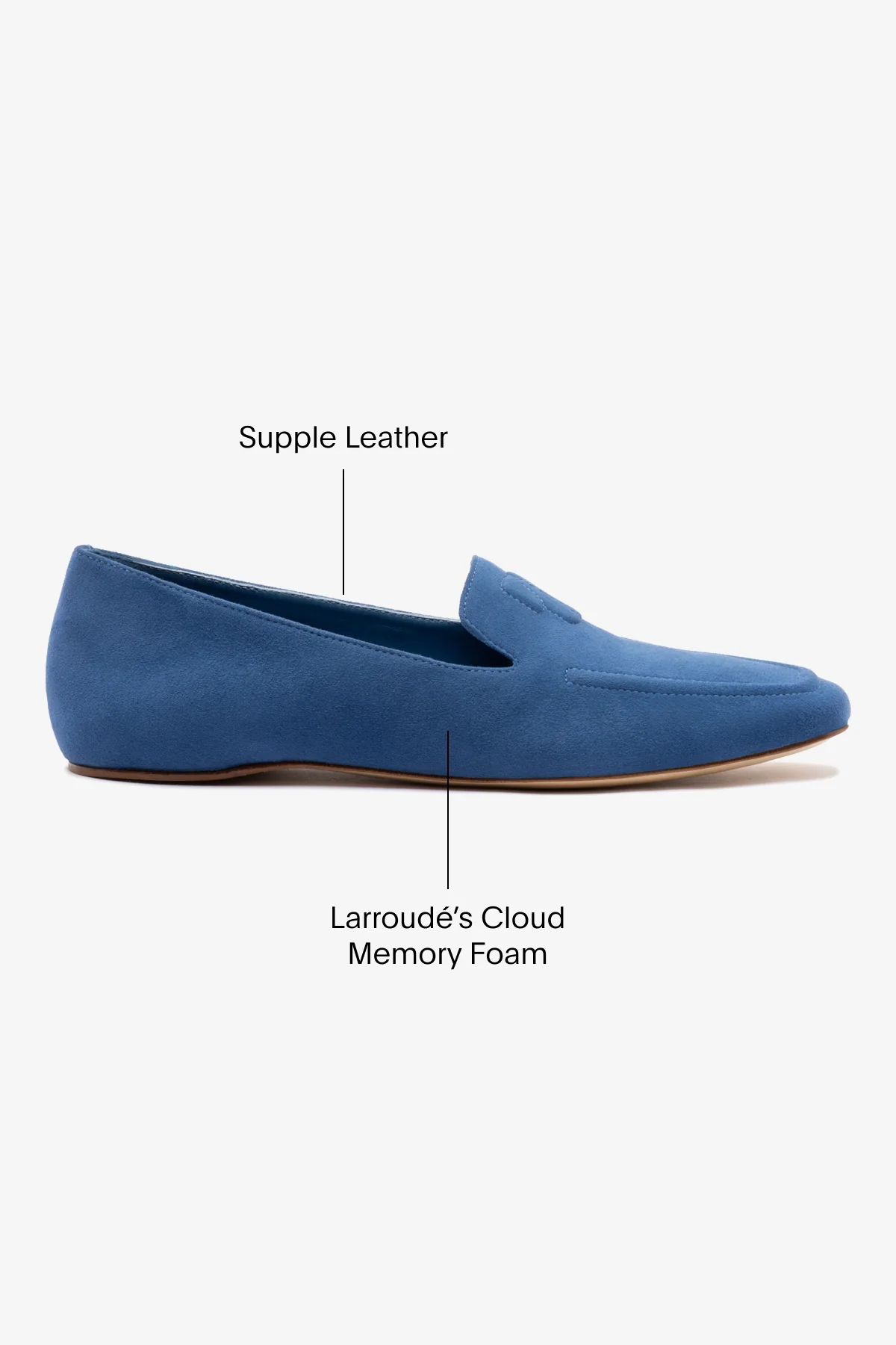Penny Loafer In Blue Stoned Suede