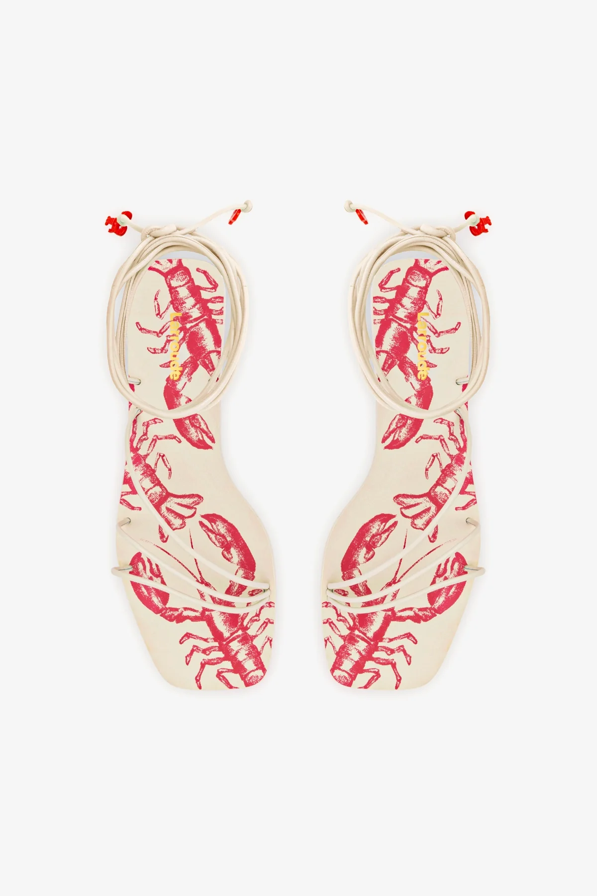 Nadia Flat Sandal In Ivory Leather