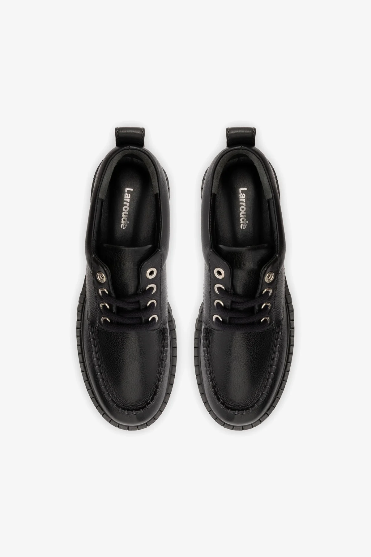 London Lace Up Loafer In Black Leather