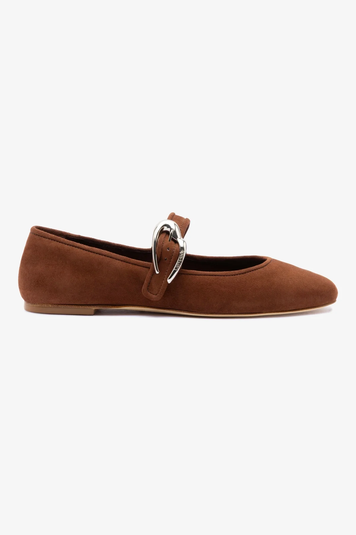 Verona Ballet Flat In Burnt Umber Suede