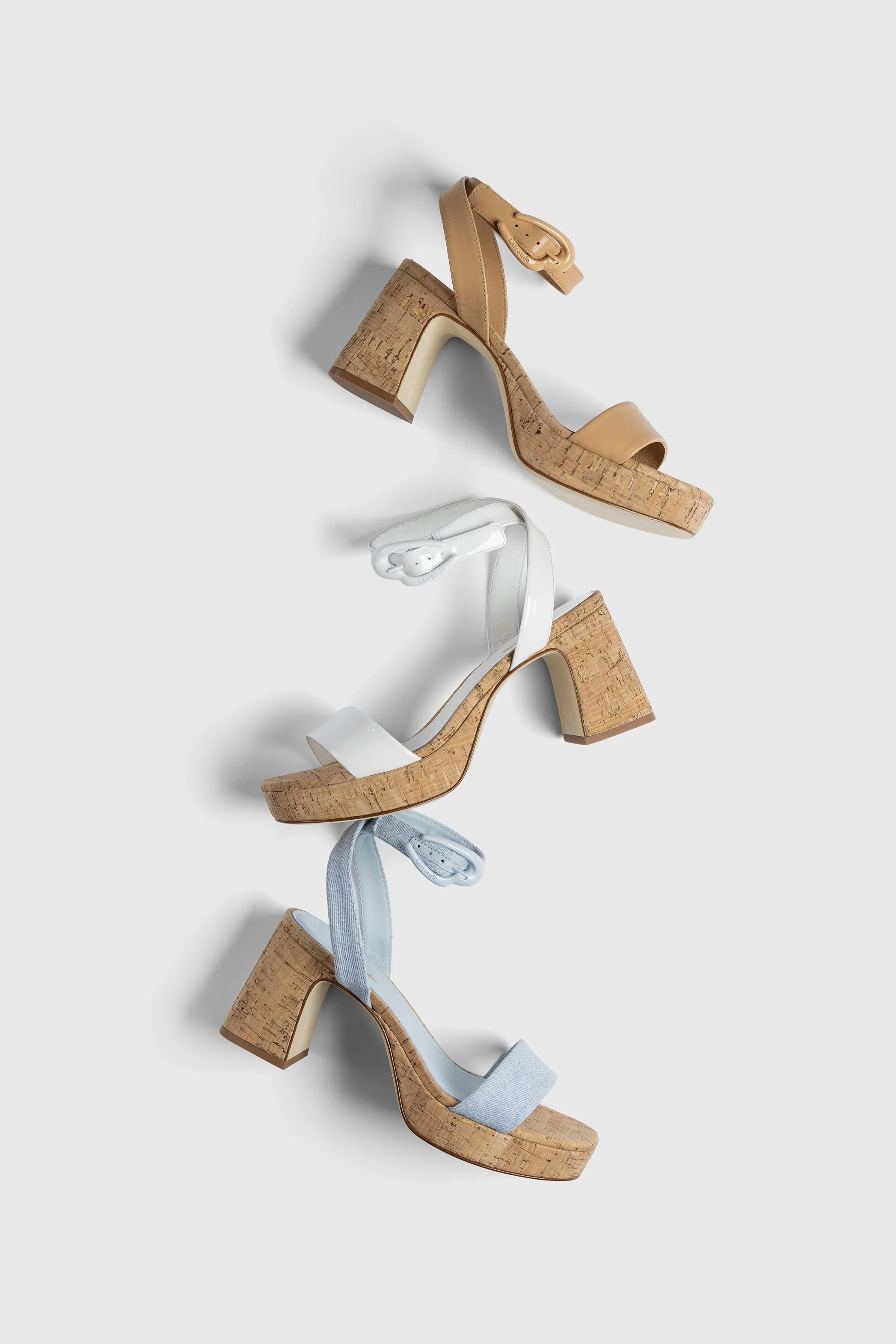 Dolly Verona Low Sandal In Maya Denim and Natural Cork