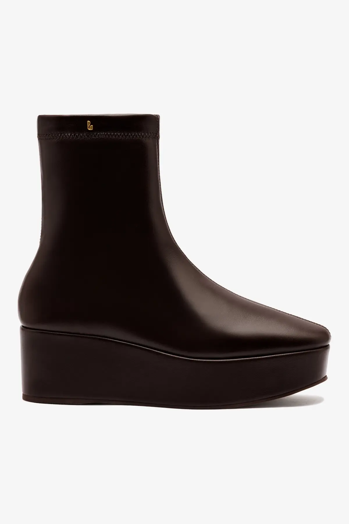 Dani Flatform Boot In Brown Leather