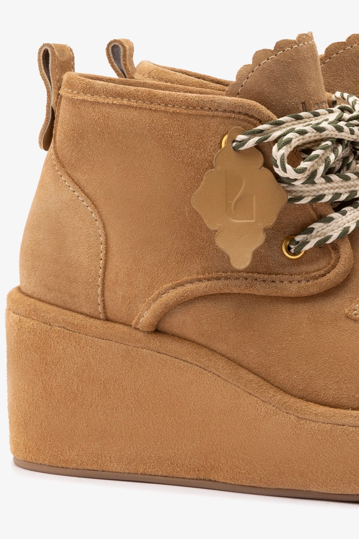 Chani Wedge In Peanut Suede